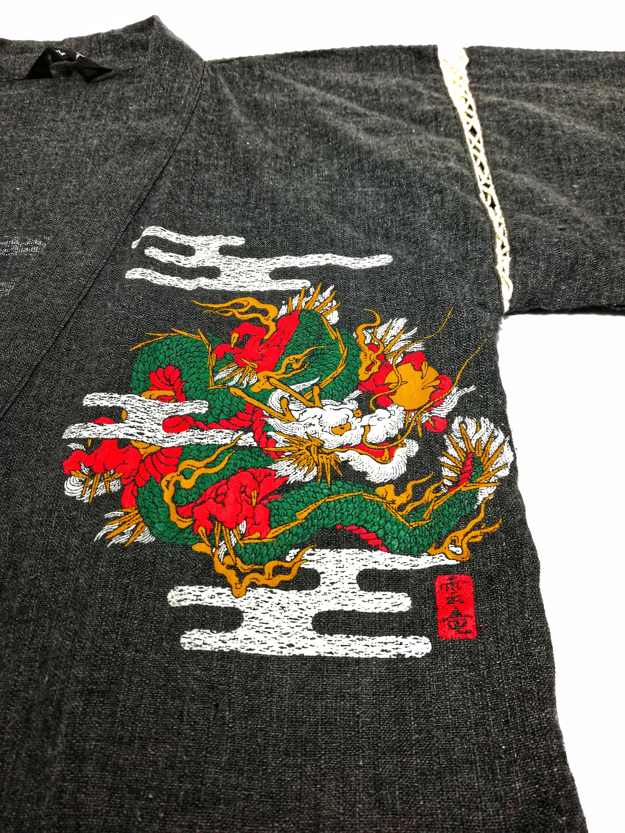 Art Comes First 🔥Vintage Japan Man Cool Kimono Shirt Dragon Big Logo🔥 Size US S / EU 44-46 / 1 - 11 Thumbnail