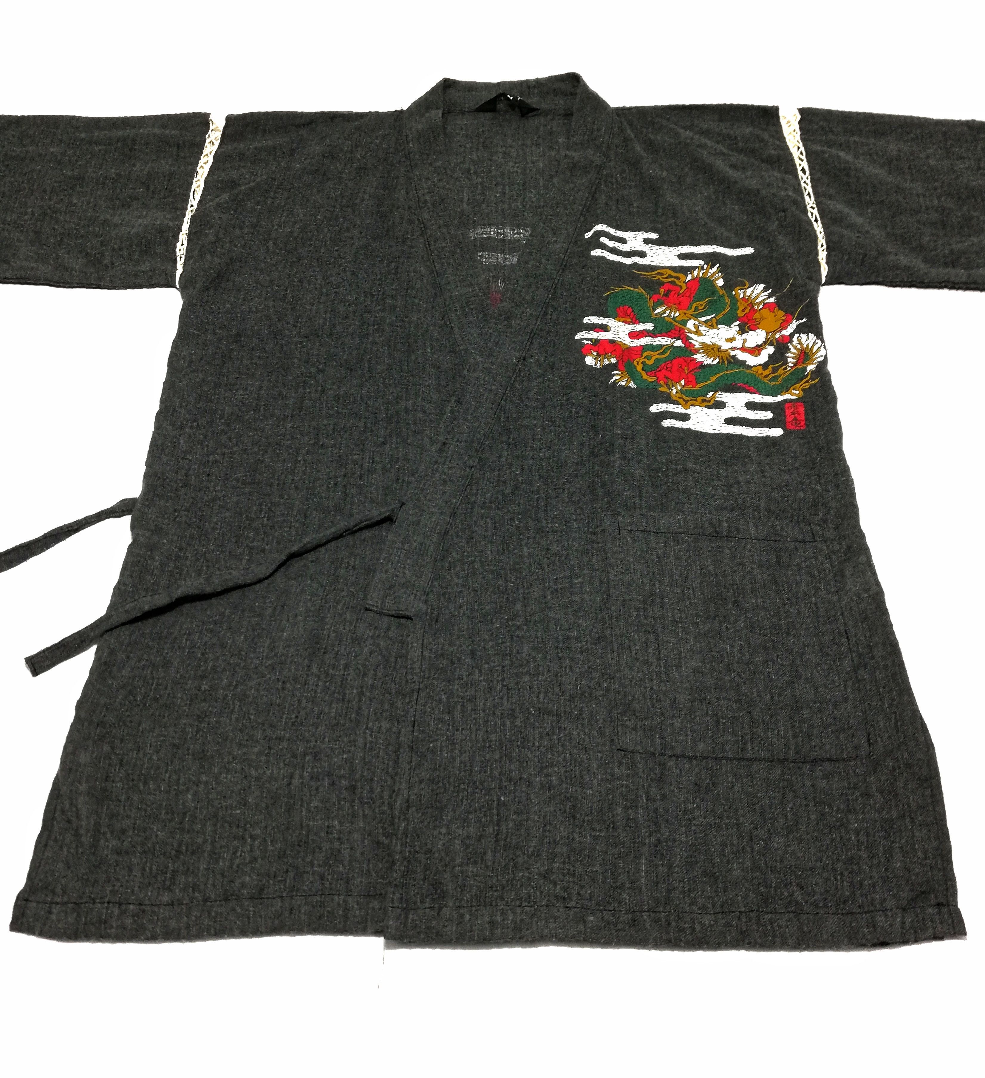Art Comes First 🔥Vintage Japan Man Cool Kimono Shirt Dragon Big Logo🔥 Size US S / EU 44-46 / 1 - 10 Thumbnail