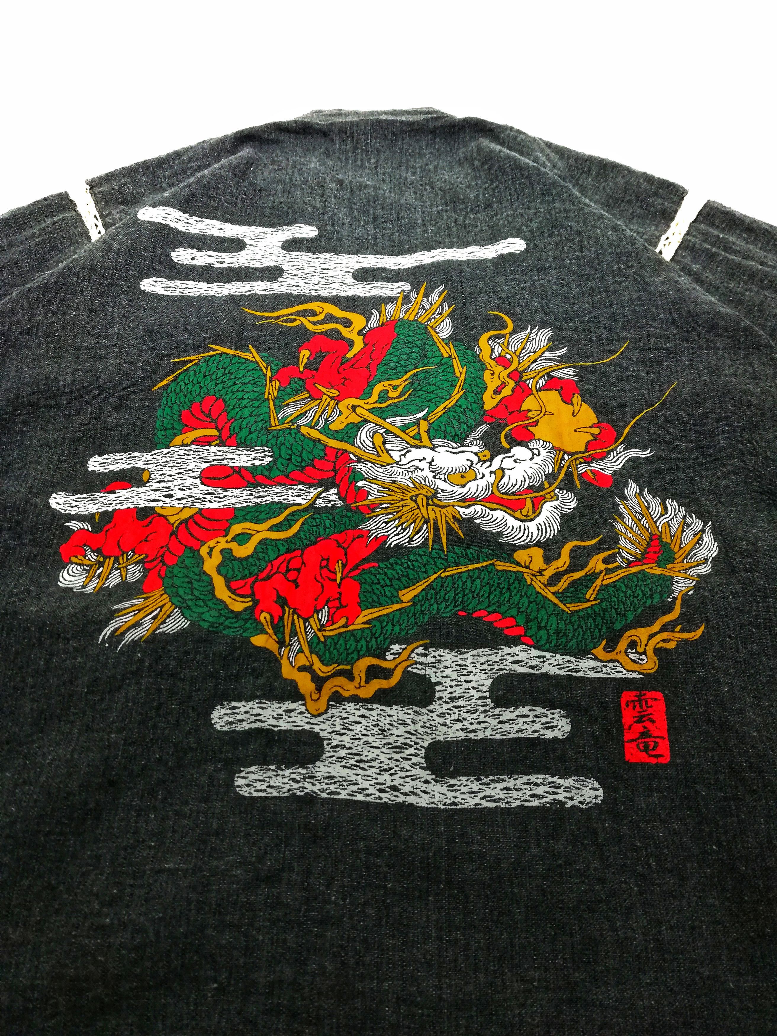 Art Comes First 🔥Vintage Japan Man Cool Kimono Shirt Dragon Big Logo🔥 Size US S / EU 44-46 / 1 - 2 Thumbnail