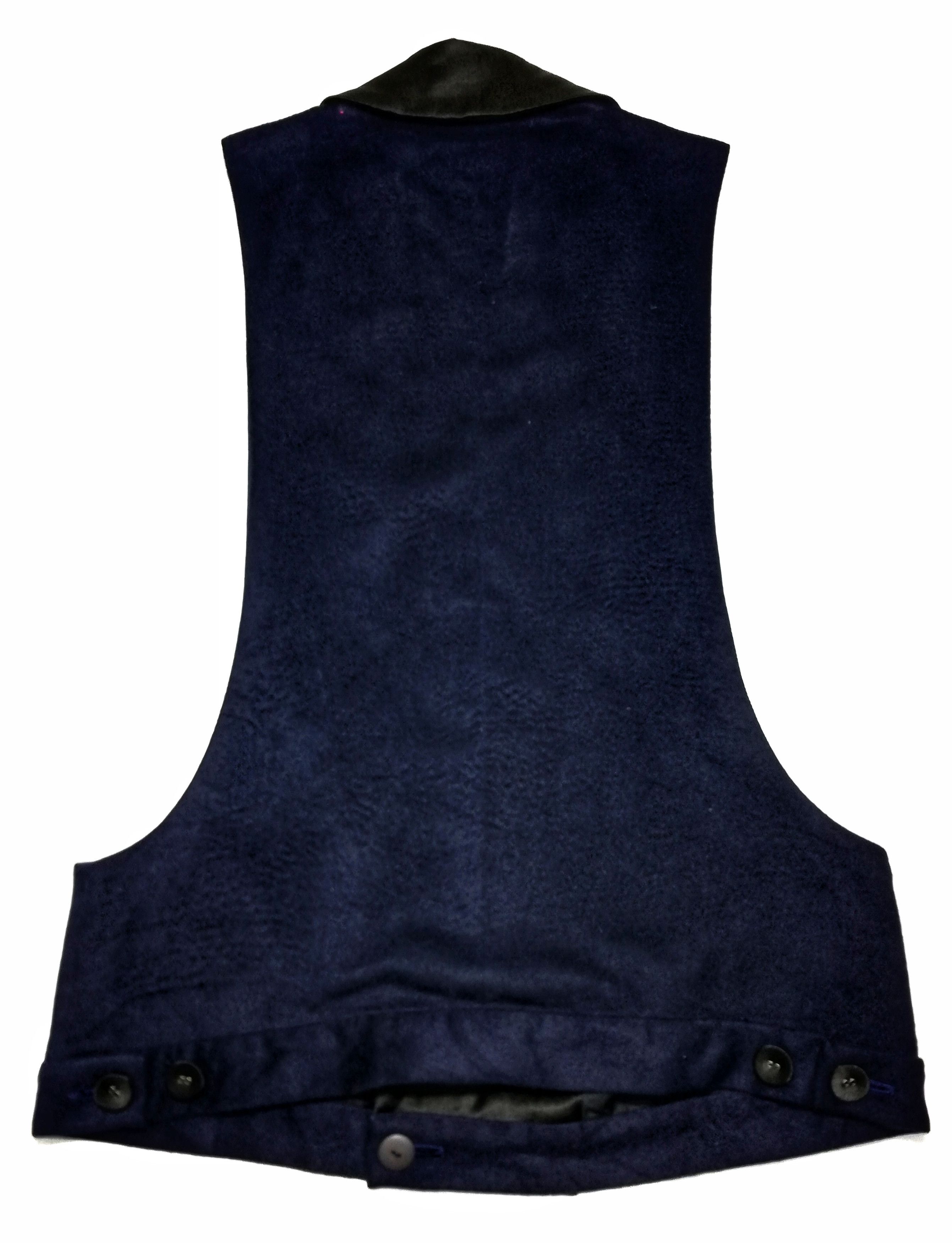 Hysteric Glamour 🔥Rare G By Hysteric Glamour Velvet Dark Blue Vest Jacket🔥 Size US S / EU 44-46 / 1 - 8 Thumbnail