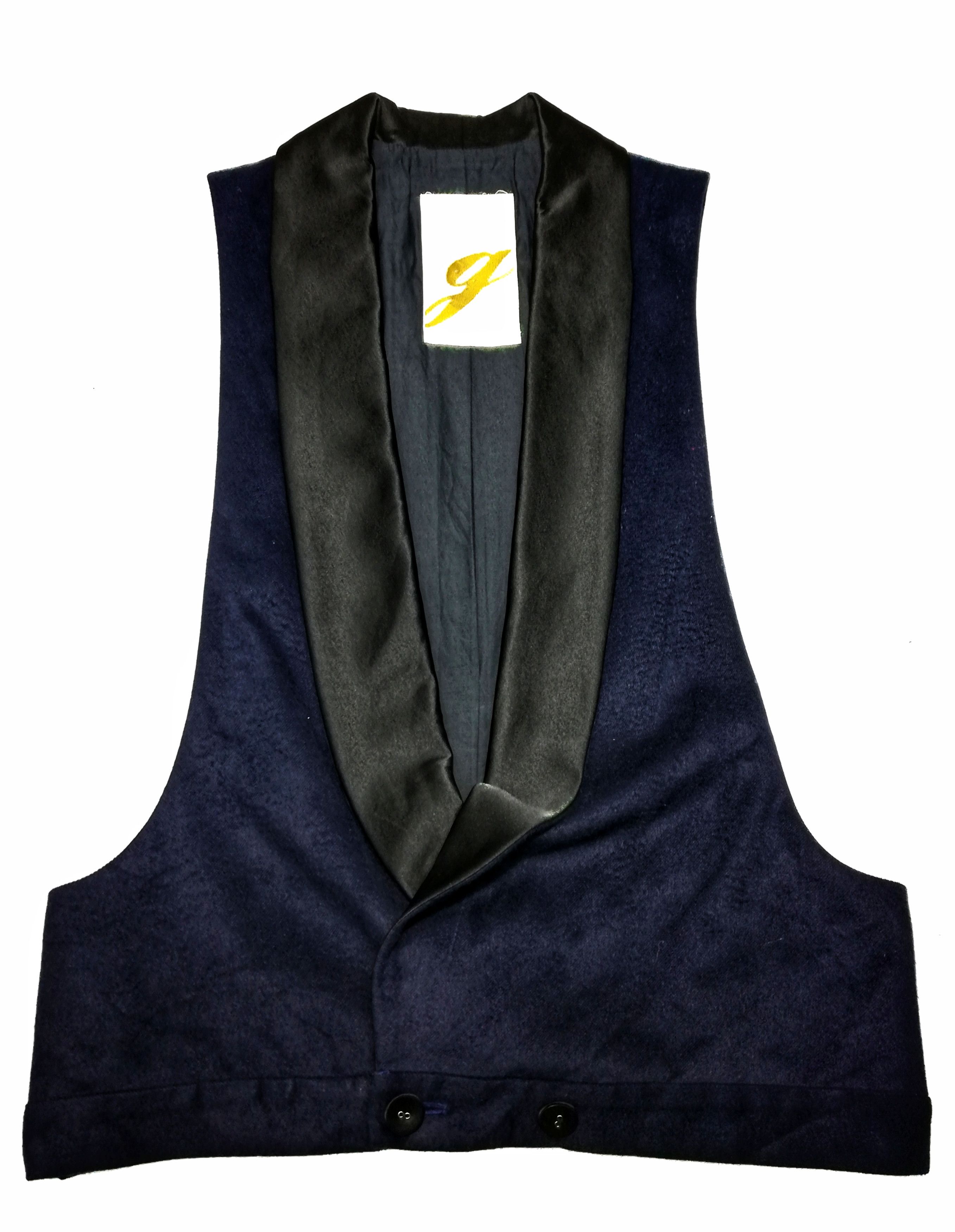 Hysteric Glamour 🔥Rare G By Hysteric Glamour Velvet Dark Blue Vest Jacket🔥 Size US S / EU 44-46 / 1 - 1 Thumbnail