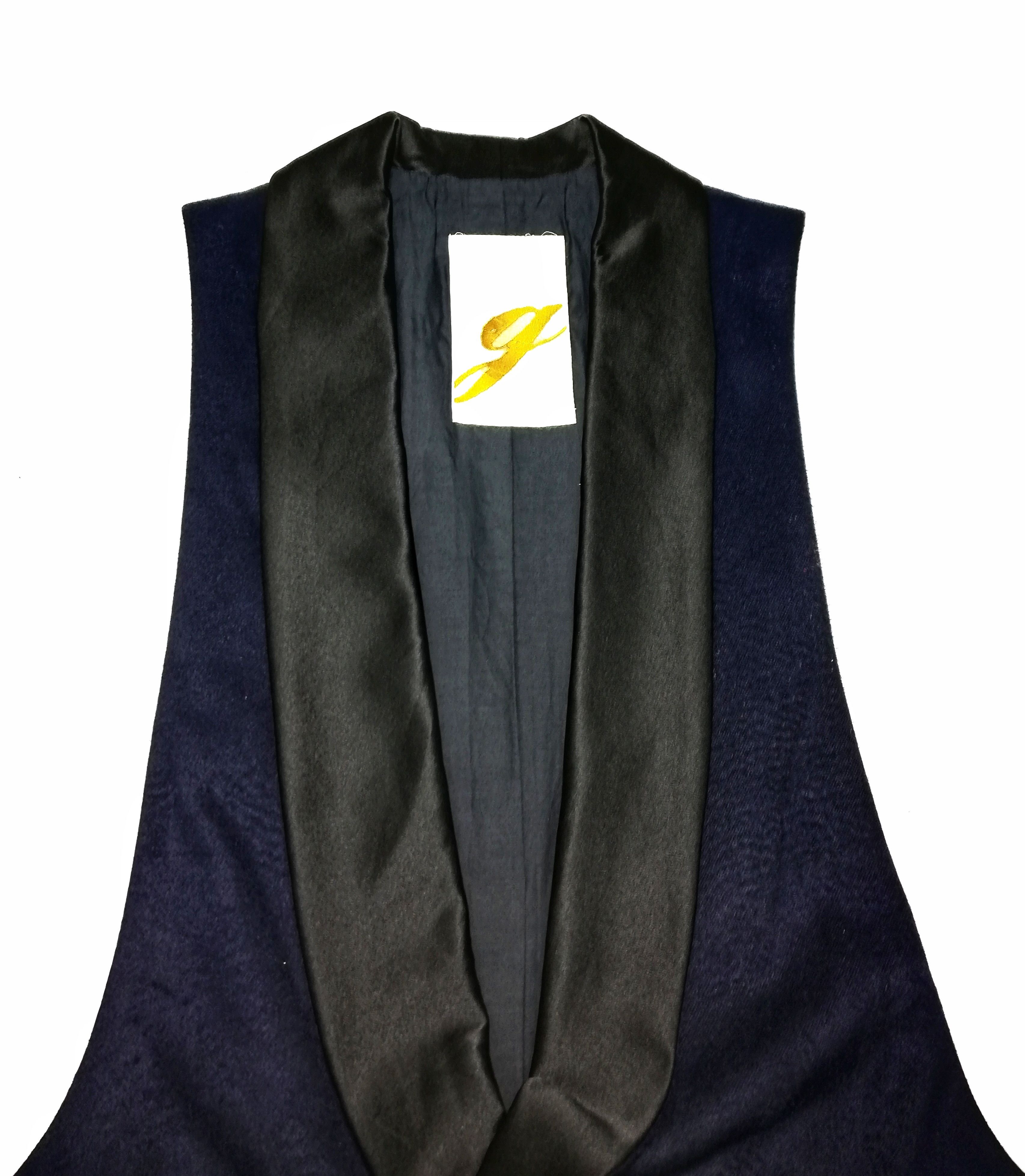 Hysteric Glamour 🔥Rare G By Hysteric Glamour Velvet Dark Blue Vest Jacket🔥 Size US S / EU 44-46 / 1 - 2 Thumbnail