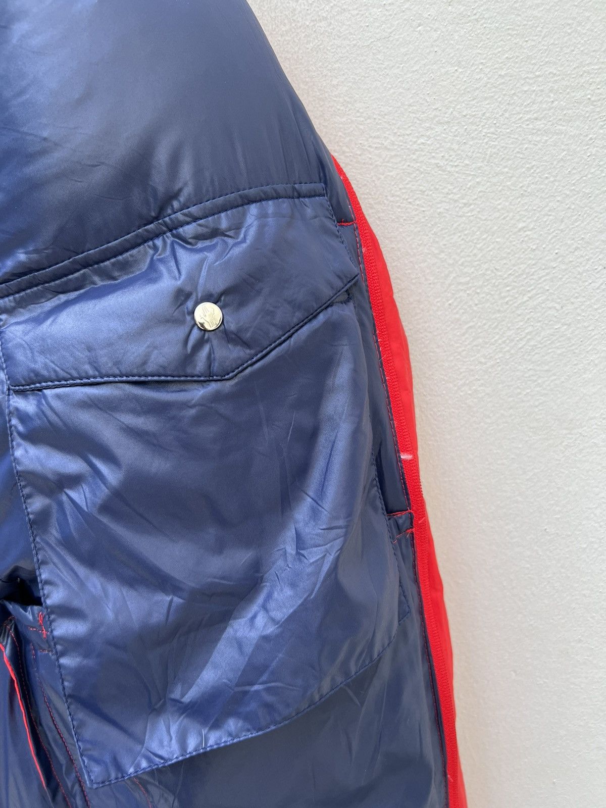 Asics Vintage 80s Moncler X Asics Japan Red Puffer Down Jacket Size US S / EU 44-46 / 1 - 15 Thumbnail