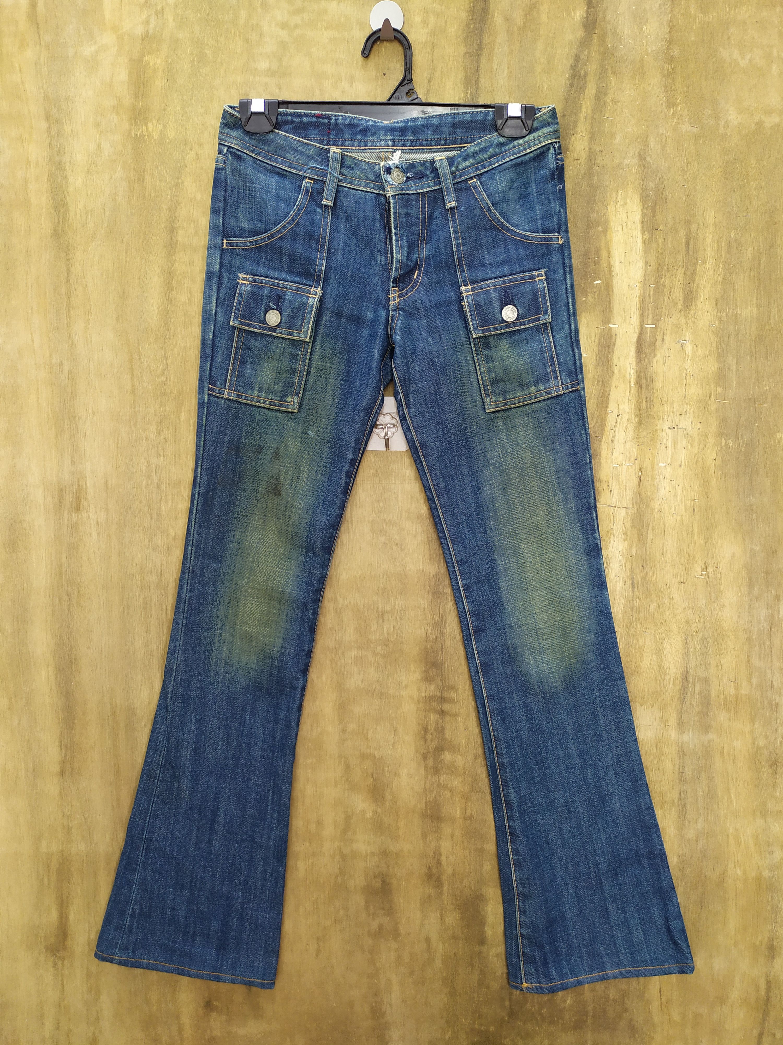 Japanese Brand × Jean JAPAN MADE! JEANS FLARE BUSH PANTS/ MULTIPOCKET Size US 26 / EU 42 - 1 Thumbnail