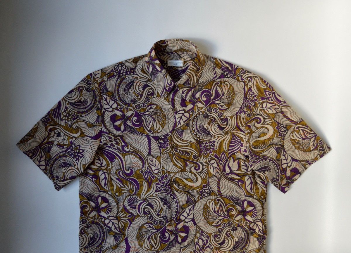 Dries Van Noten A/W 20 Psychedelic Paisley Shirt Size US M / EU 48-50 / 2 - 2 Thumbnail
