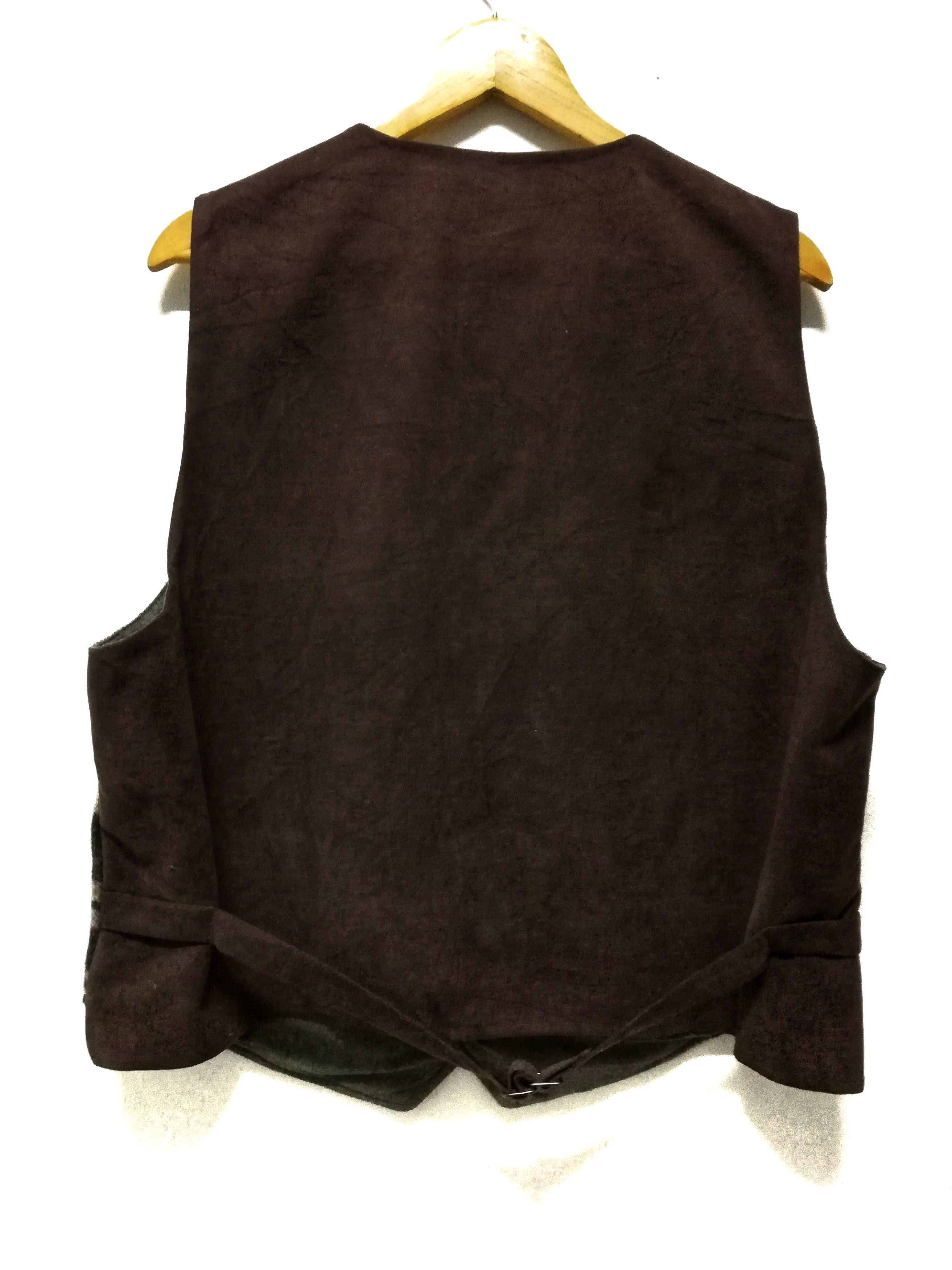 Emporio Armani × Vintage 🔥EMPORIO ARMANI Geometry Wool Button Up Vest Made In Italy Size US L / EU 52-54 / 3 - 8 Thumbnail