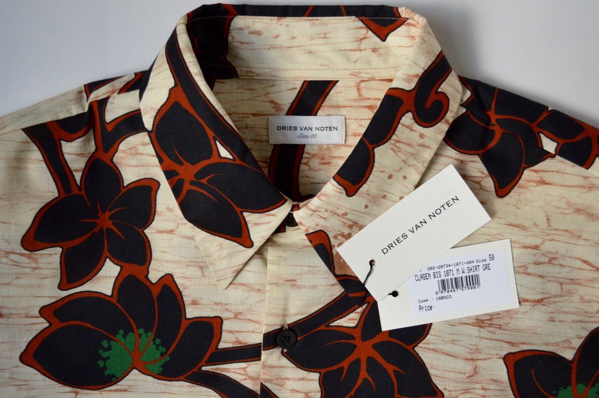 Dries Van Noten A/W 20 Hawaiian Floral Shirt Size US M / EU 48-50 / 2 - 3 Thumbnail