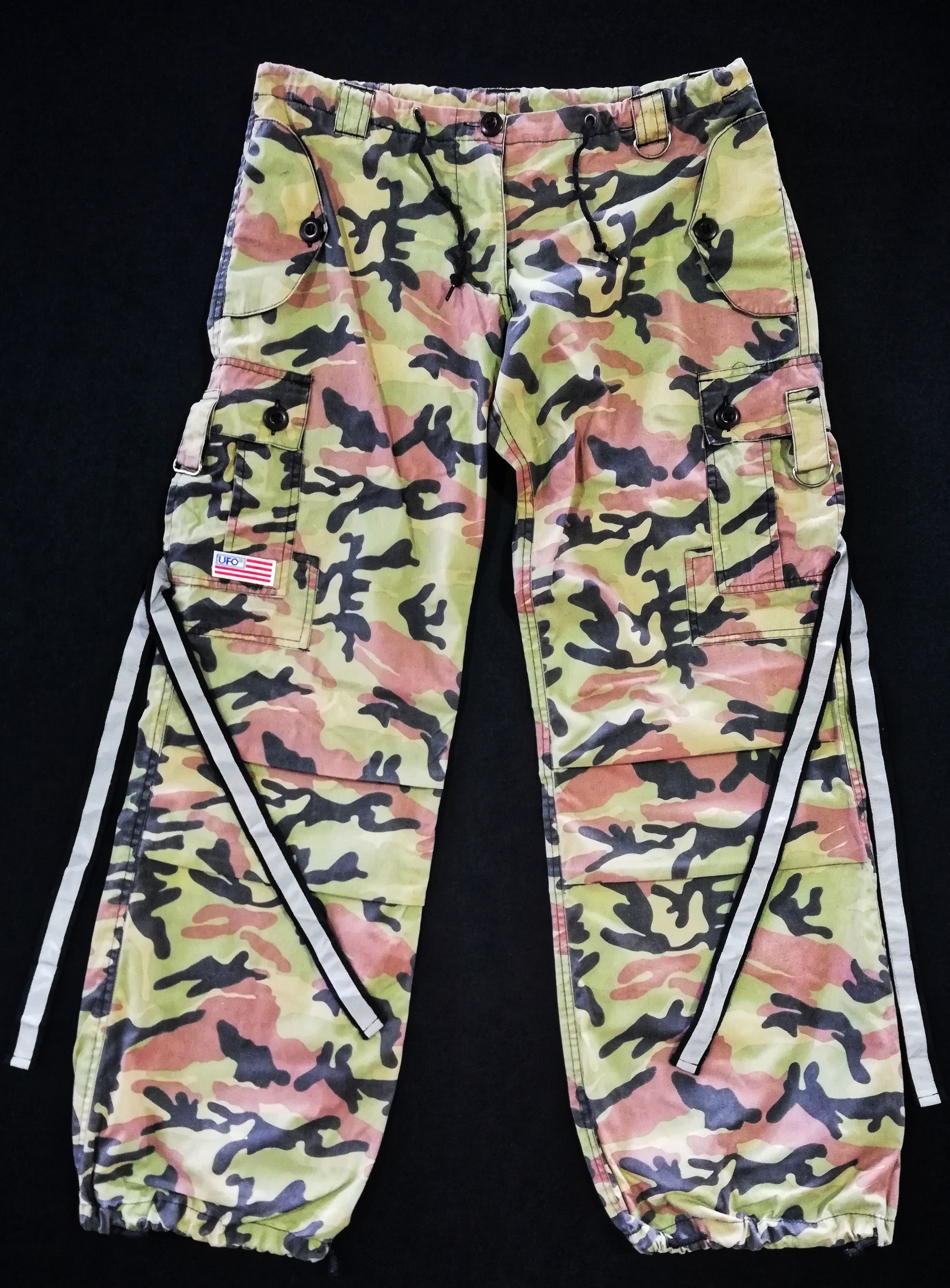 Japanese Brand 🔥UFO JOGGERS Cargo Drawstring Bondage Parachute Pants🔥 Size US 32 / EU 48 - 2 Thumbnail