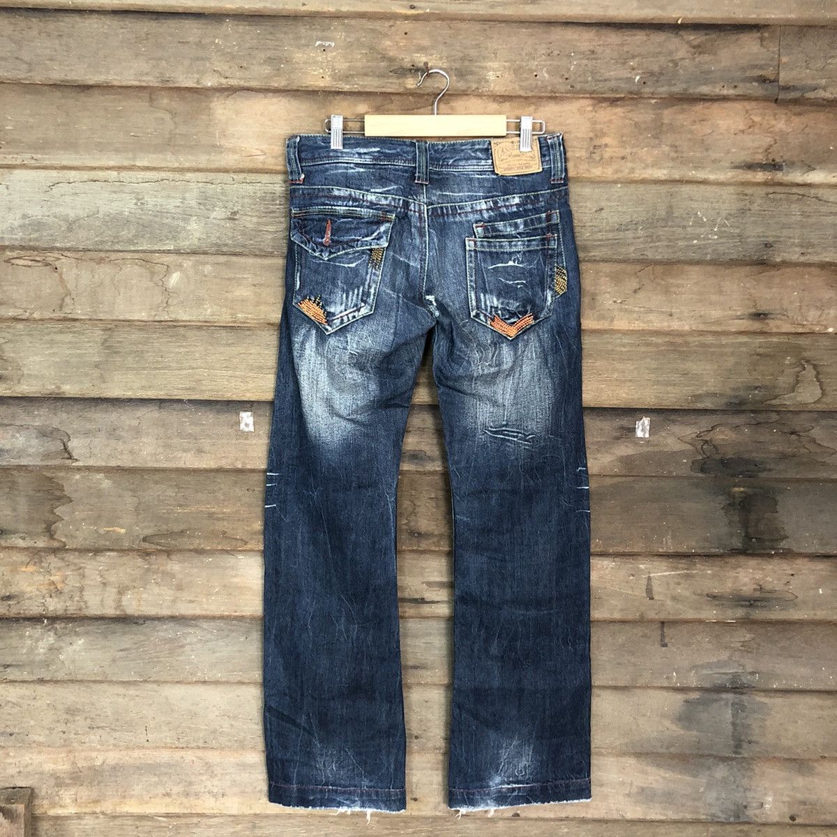 Japanese Brand DL Casse Jeans Blue distressed Denim Pants #4585 Size US 29 - 1 Thumbnail