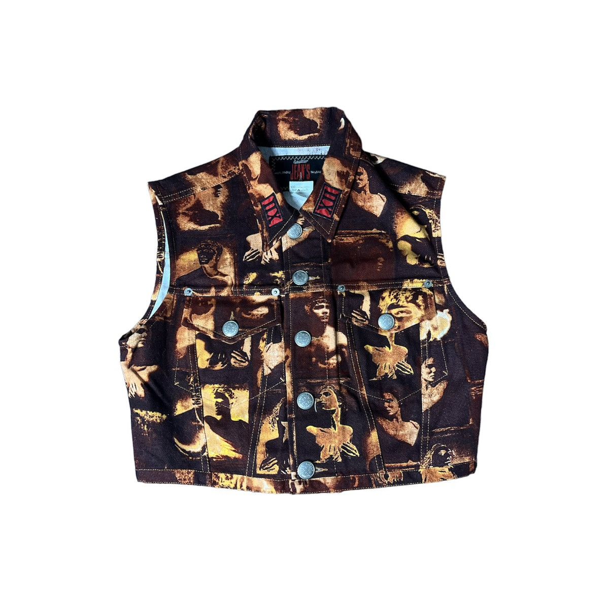 Designer × Jean Paul Gaultier Vintage 90s Jean Gautier Roman Avant Garde Cropped Fit Vest Size US M / EU 48-50 / 2 - 1 Thumbnail