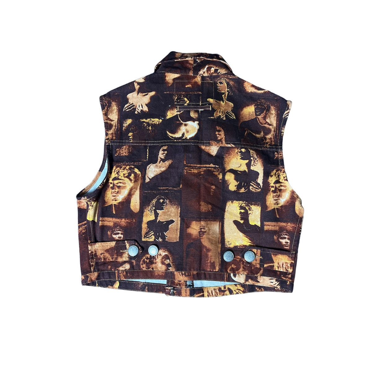 Designer × Jean Paul Gaultier Vintage 90s Jean Gautier Roman Avant Garde Cropped Fit Vest Size US M / EU 48-50 / 2 - 2 Thumbnail