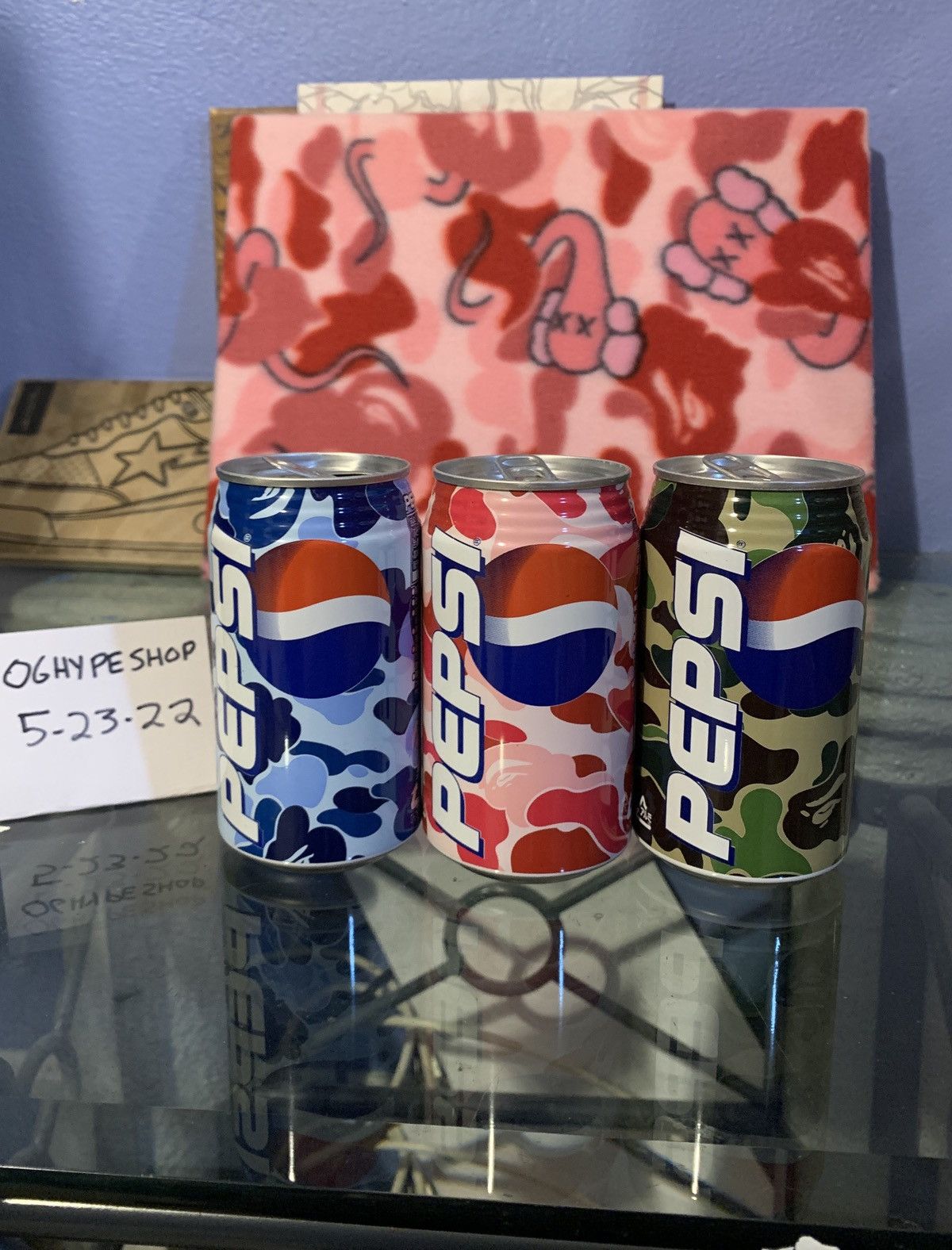 image of 2001 Bape Pepsi Can Set in Camo, Men's