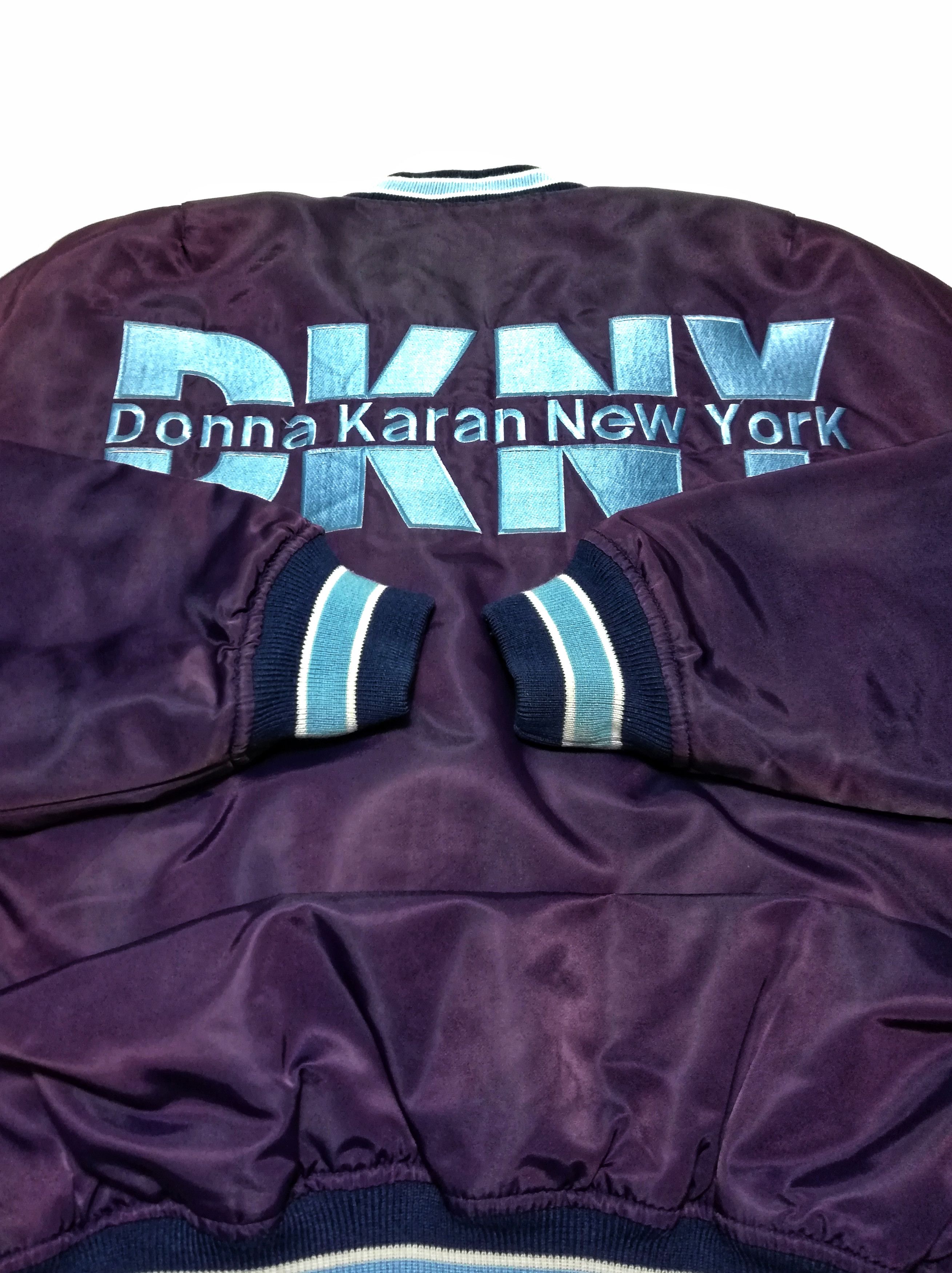 DKNY 🔥Donna Karan New York Big Logo Bomber Jacket Purple/Blue🔥 Size US L / EU 52-54 / 3 - 1 Thumbnail