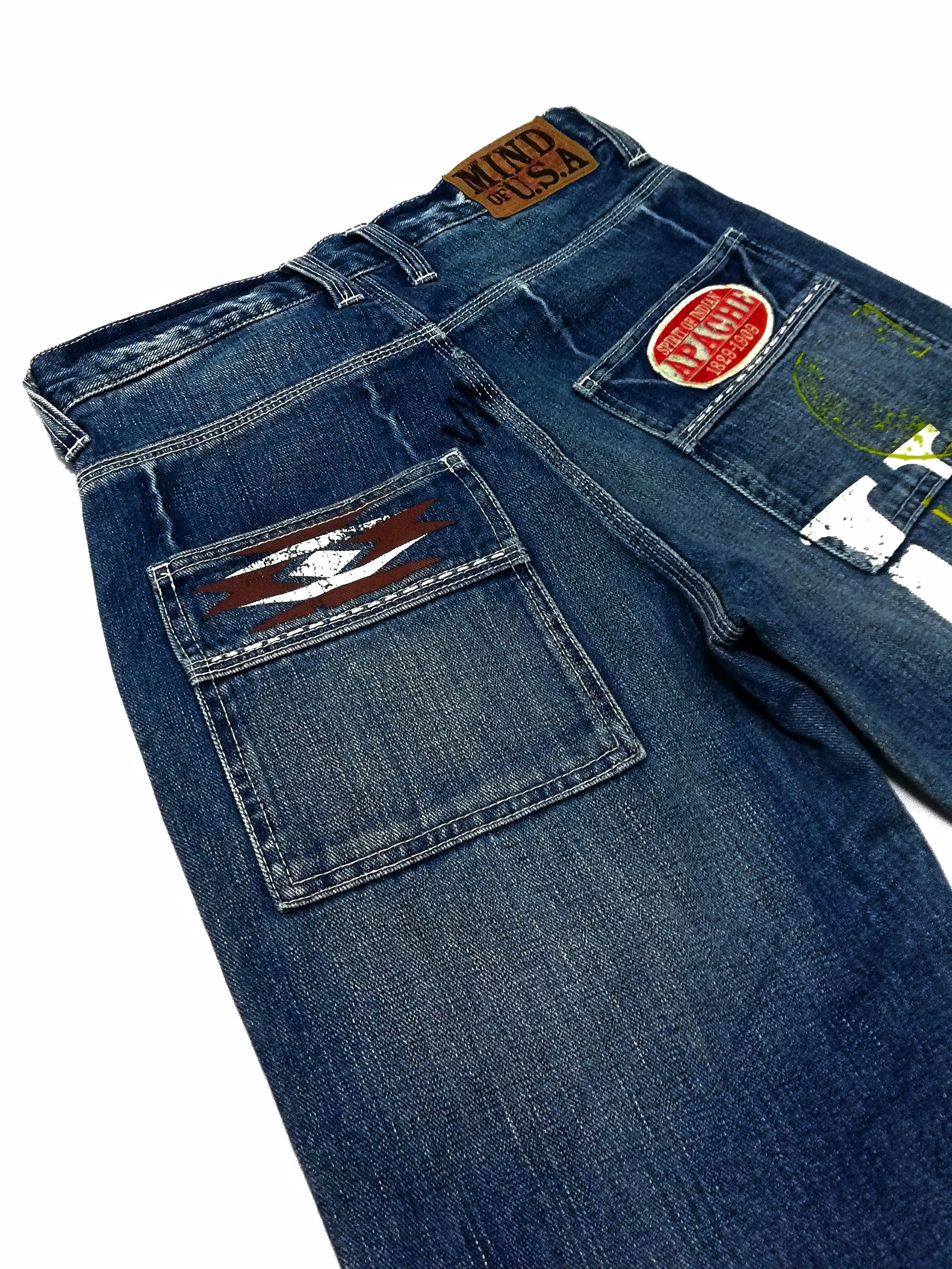 Japanese Brand 🔥Mind Of U.S.A Distressed Patchwork Carpenter Denim Pants Size US 30 / EU 46 - 18 Thumbnail