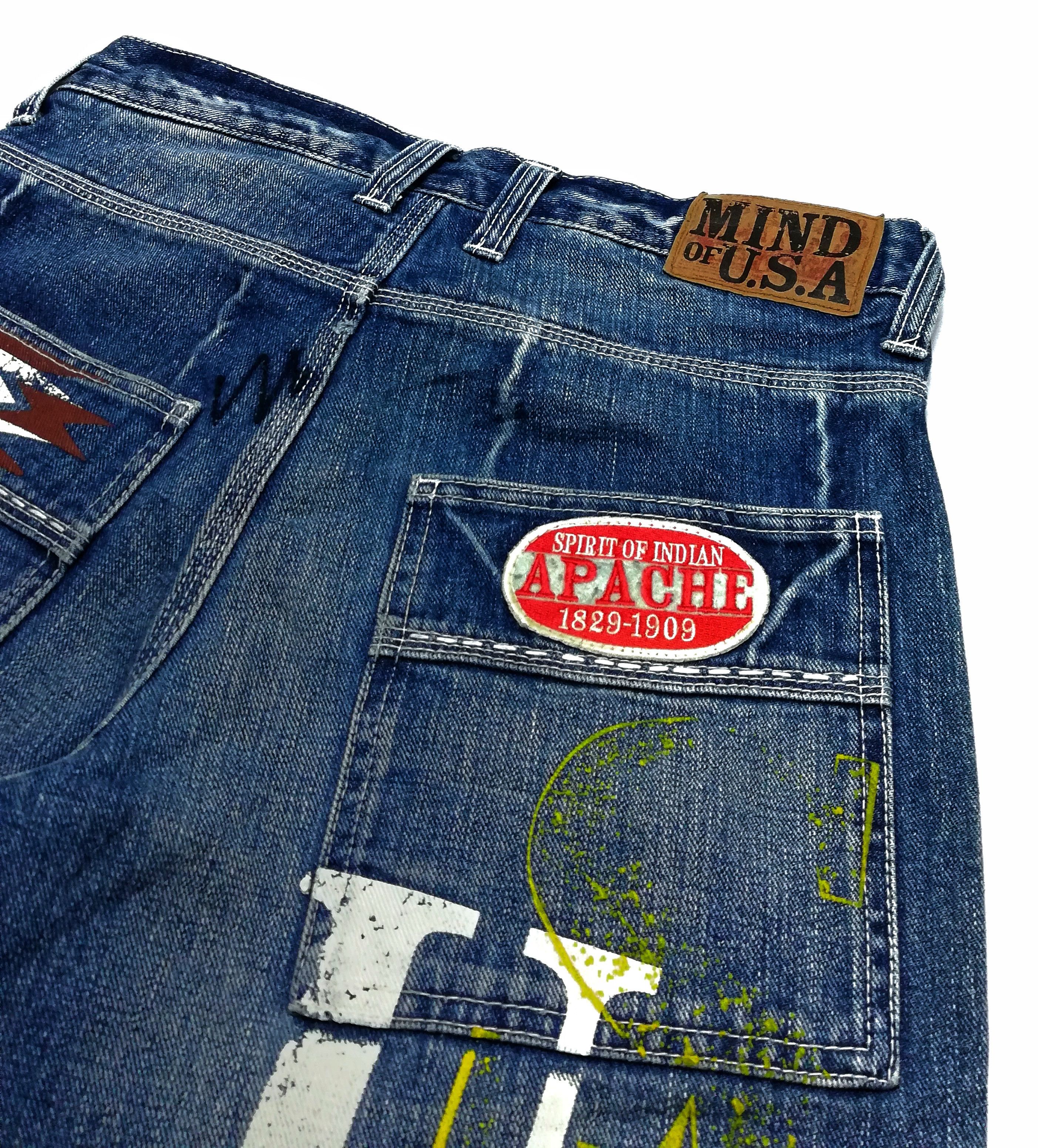 Japanese Brand 🔥Mind Of U.S.A Distressed Patchwork Carpenter Denim Pants Size US 30 / EU 46 - 20 Thumbnail