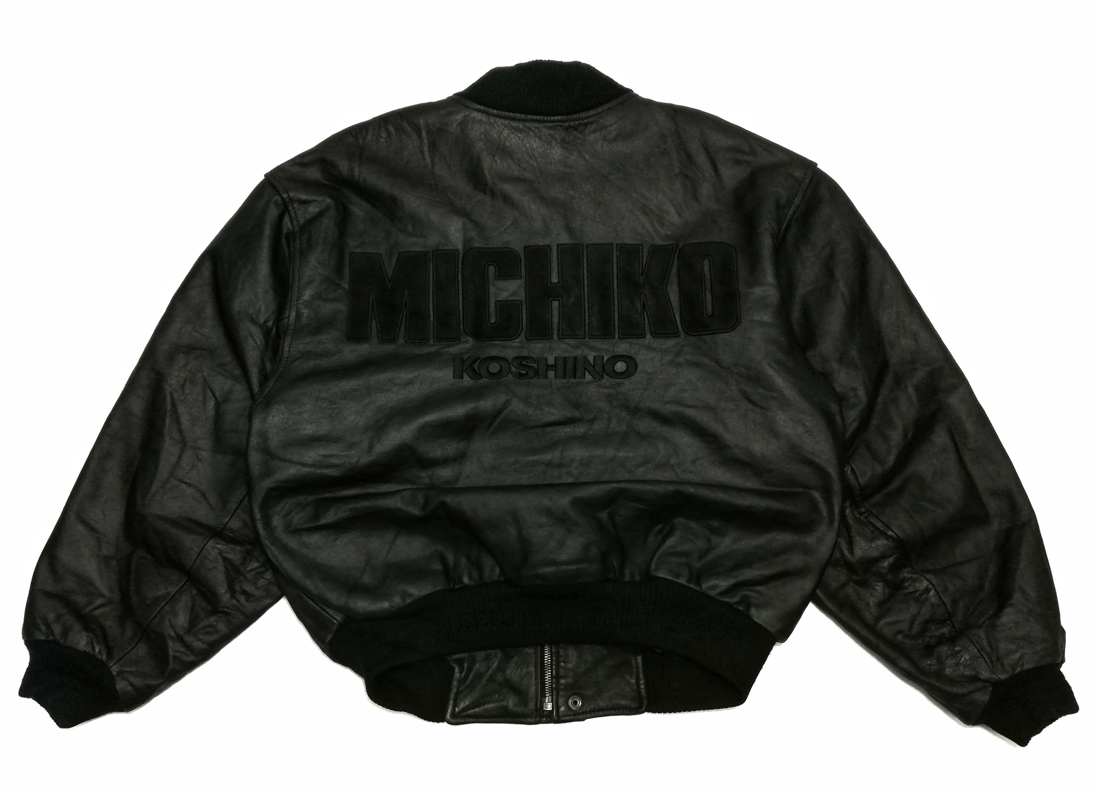 Michiko Koshino × Michiko Koshino London 🔥GRAIL Iconic Michiko Koshino ♠️ Bomber Leather Jacket Size US M / EU 48-50 / 2 - 1 Thumbnail