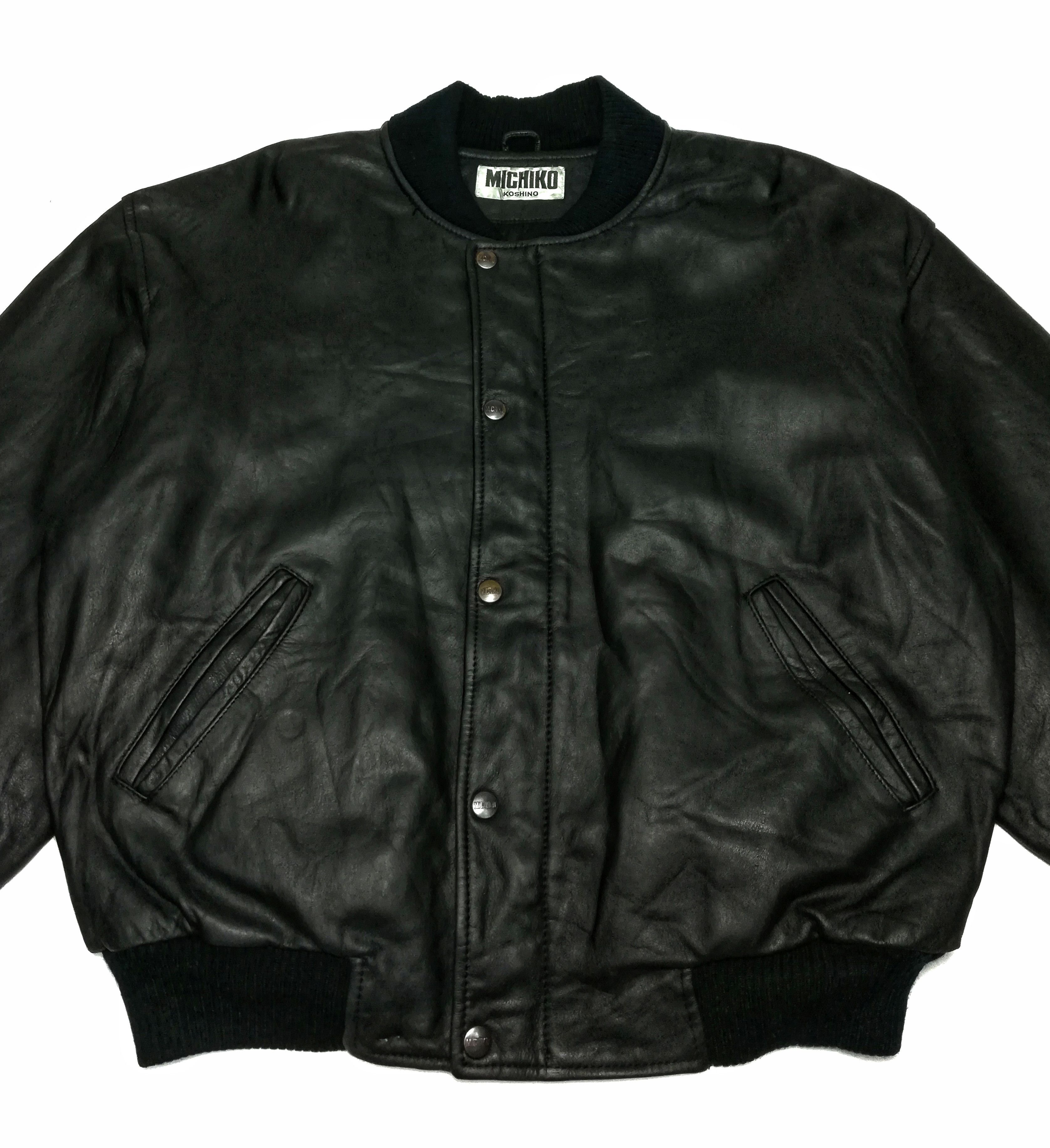 Michiko Koshino × Michiko Koshino London 🔥GRAIL Iconic Michiko Koshino ♠️ Bomber Leather Jacket Size US M / EU 48-50 / 2 - 9 Thumbnail