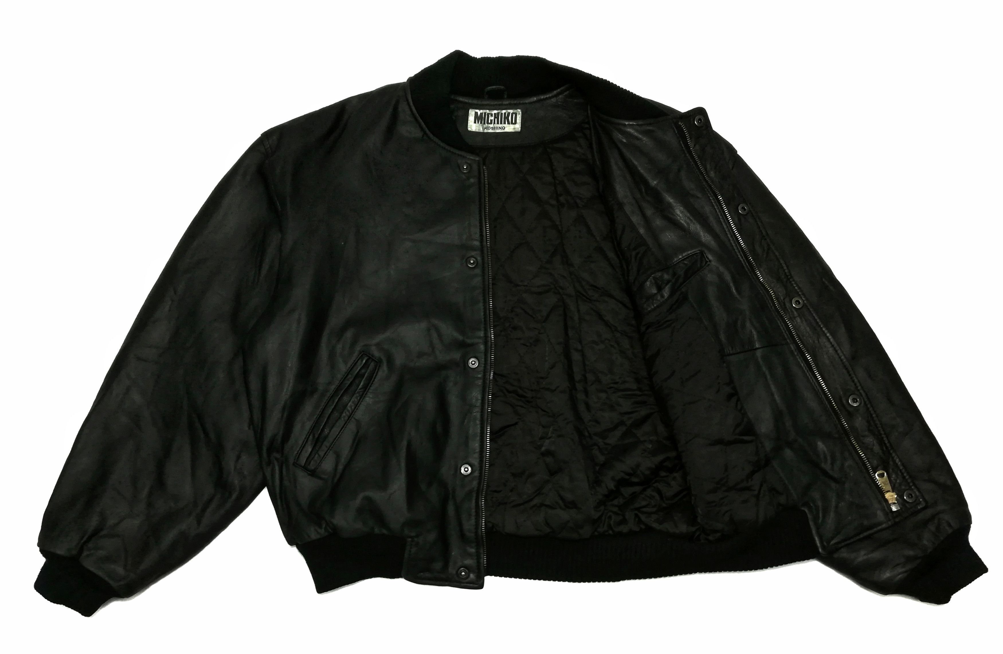 Michiko Koshino × Michiko Koshino London 🔥GRAIL Iconic Michiko Koshino ♠️ Bomber Leather Jacket Size US M / EU 48-50 / 2 - 15 Thumbnail