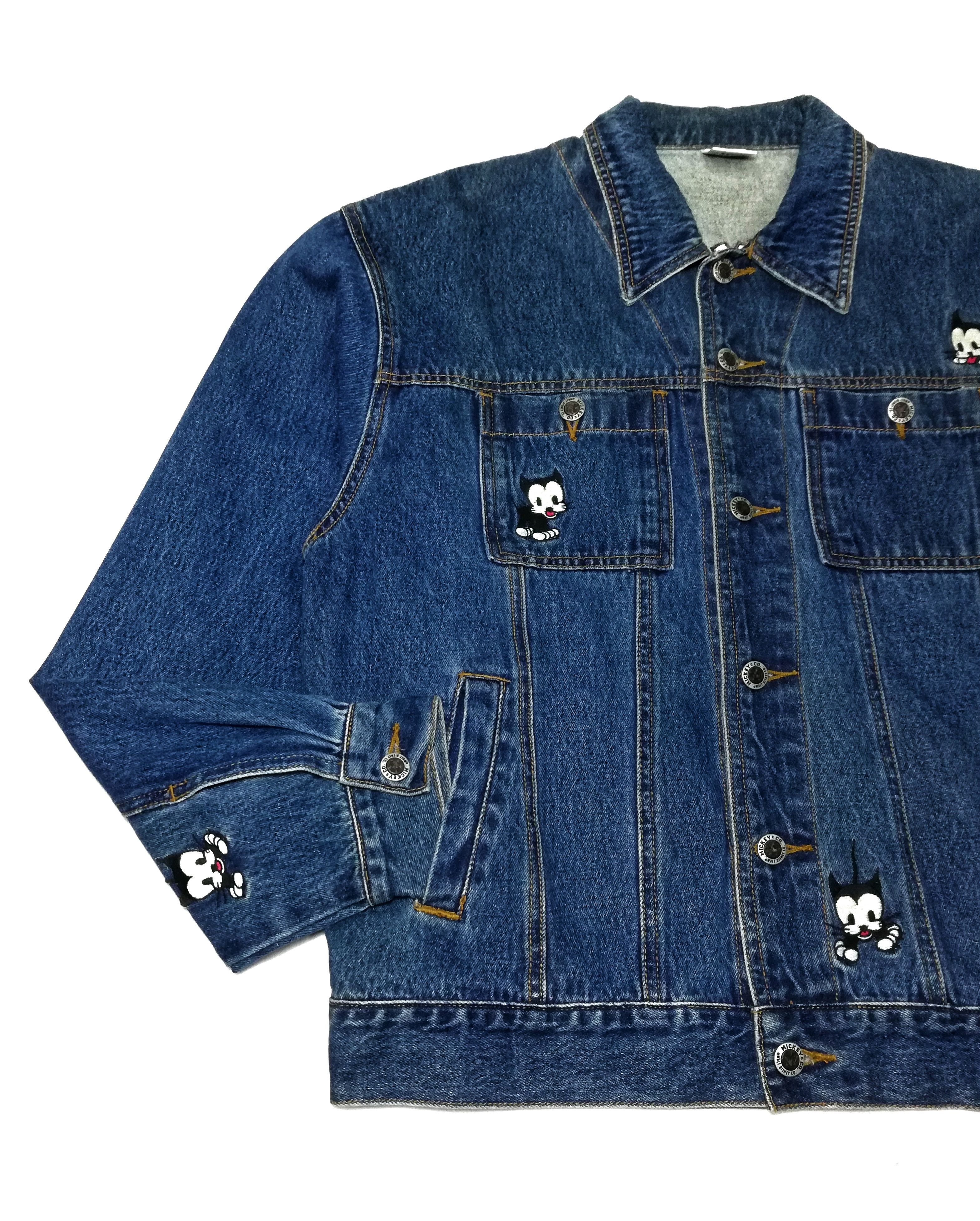 Mickey & Co. × Mickey Mouse 🔥Micky Mouse Big Logo Mickey's Pal Pluto Denim Jacket Size US L / EU 52-54 / 3 - 7 Thumbnail