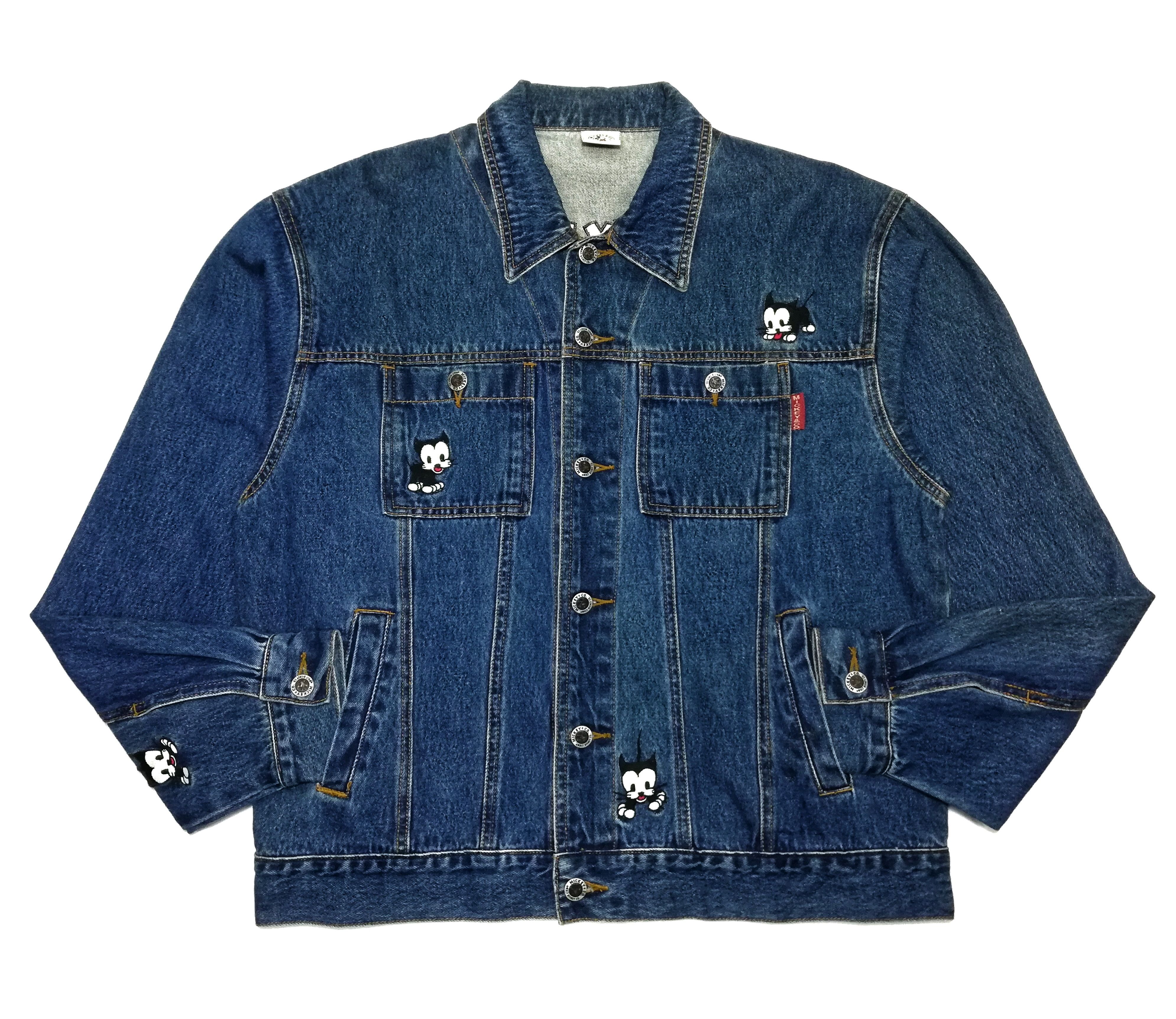 Mickey & Co. × Mickey Mouse 🔥Micky Mouse Big Logo Mickey's Pal Pluto Denim Jacket Size US L / EU 52-54 / 3 - 6 Thumbnail