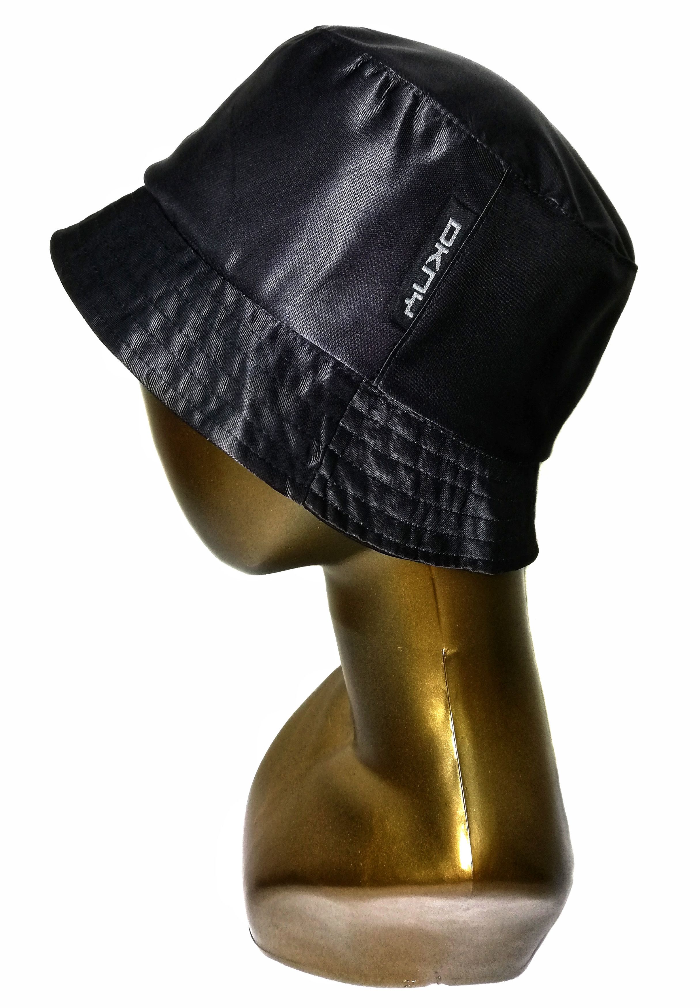 DKNY × Vintage 🔥Donnak Karan New York 🇺🇲 Black Shining Nylon Bucket Hat Size ONE SIZE - 1 Thumbnail