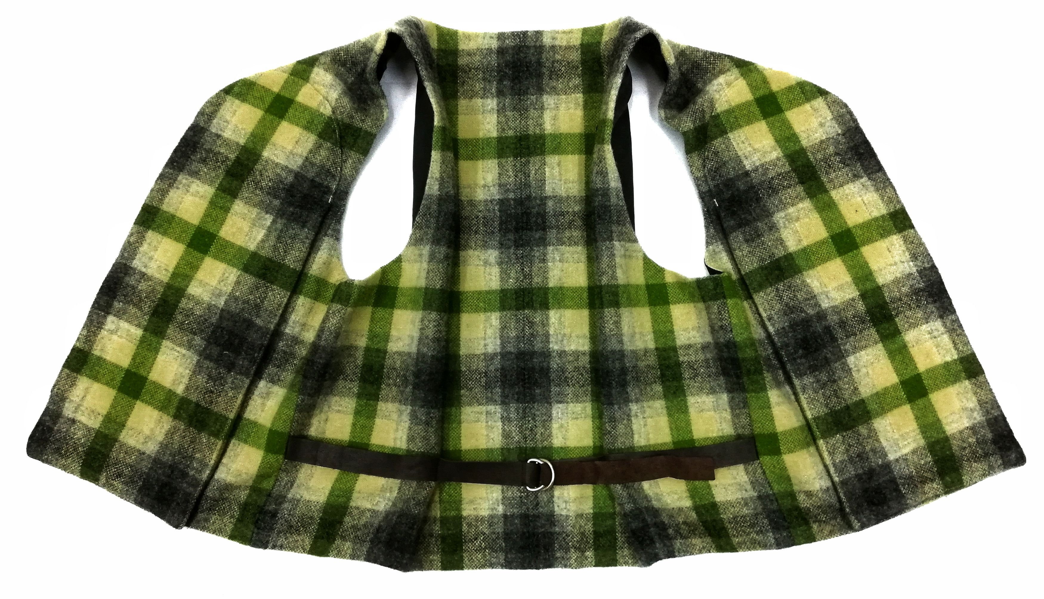 Issey Miyake 🔥Archival 80's I.S Checkered Green Wool Vest Jacket🔥 Size US S / EU 44-46 / 1 - 13 Thumbnail