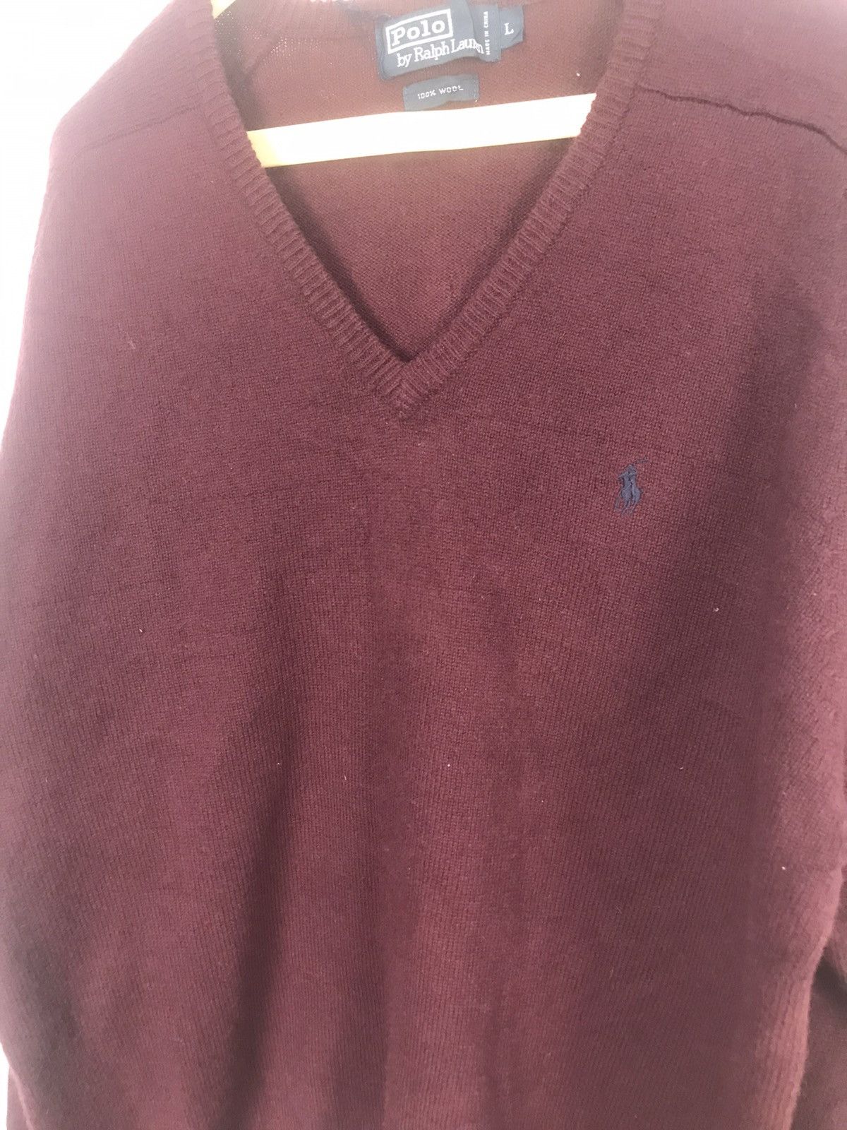 Polo Ralph Lauren Polo Ralph Lauren vneck small logo wool knit sweatshirt Size US M / EU 48-50 / 2 - 6 Thumbnail