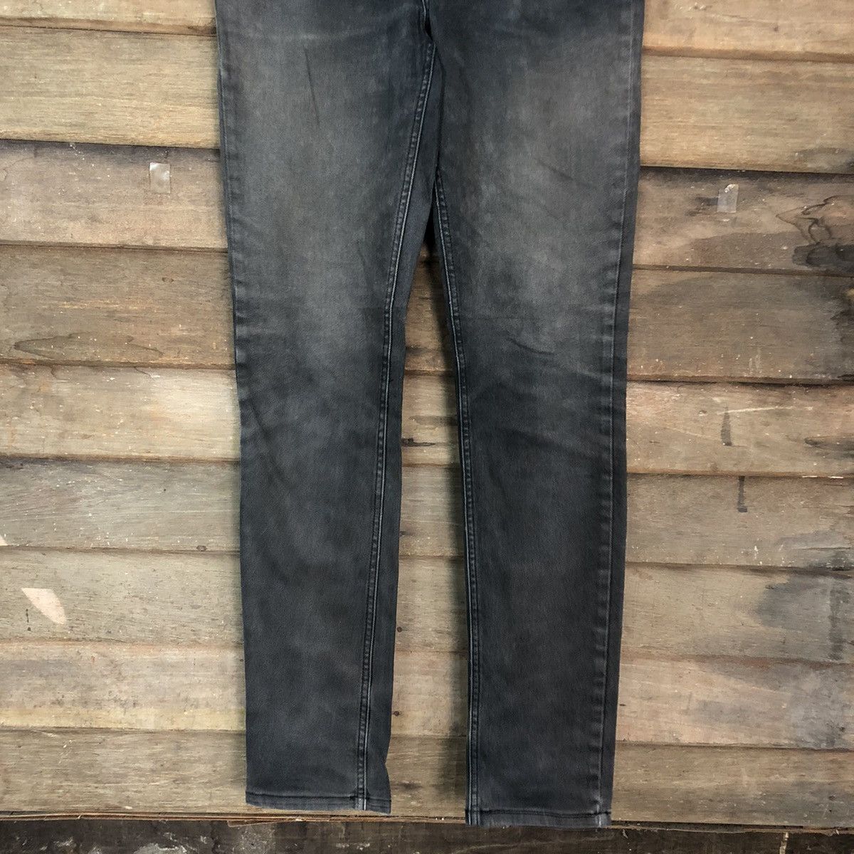 Cheap Monday DL Cheap Monday faded Black distressed denim Pants #4601 Size US 30 / EU 46 - 3 Thumbnail