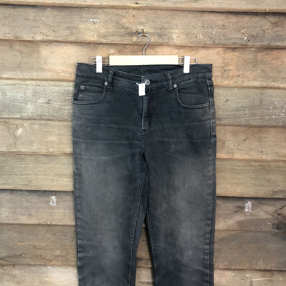 Cheap Monday DL Cheap Monday faded Black distressed denim Pants #4601 Size US 30 / EU 46 - 2 Thumbnail