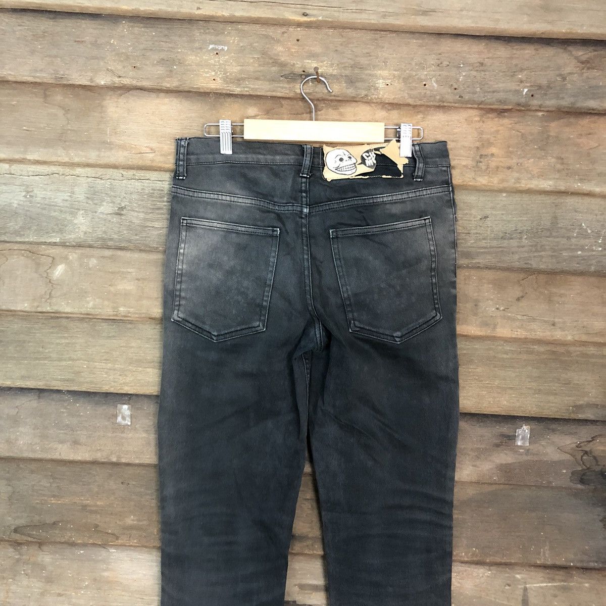 Cheap Monday DL Cheap Monday faded Black distressed denim Pants #4601 Size US 30 / EU 46 - 11 Thumbnail
