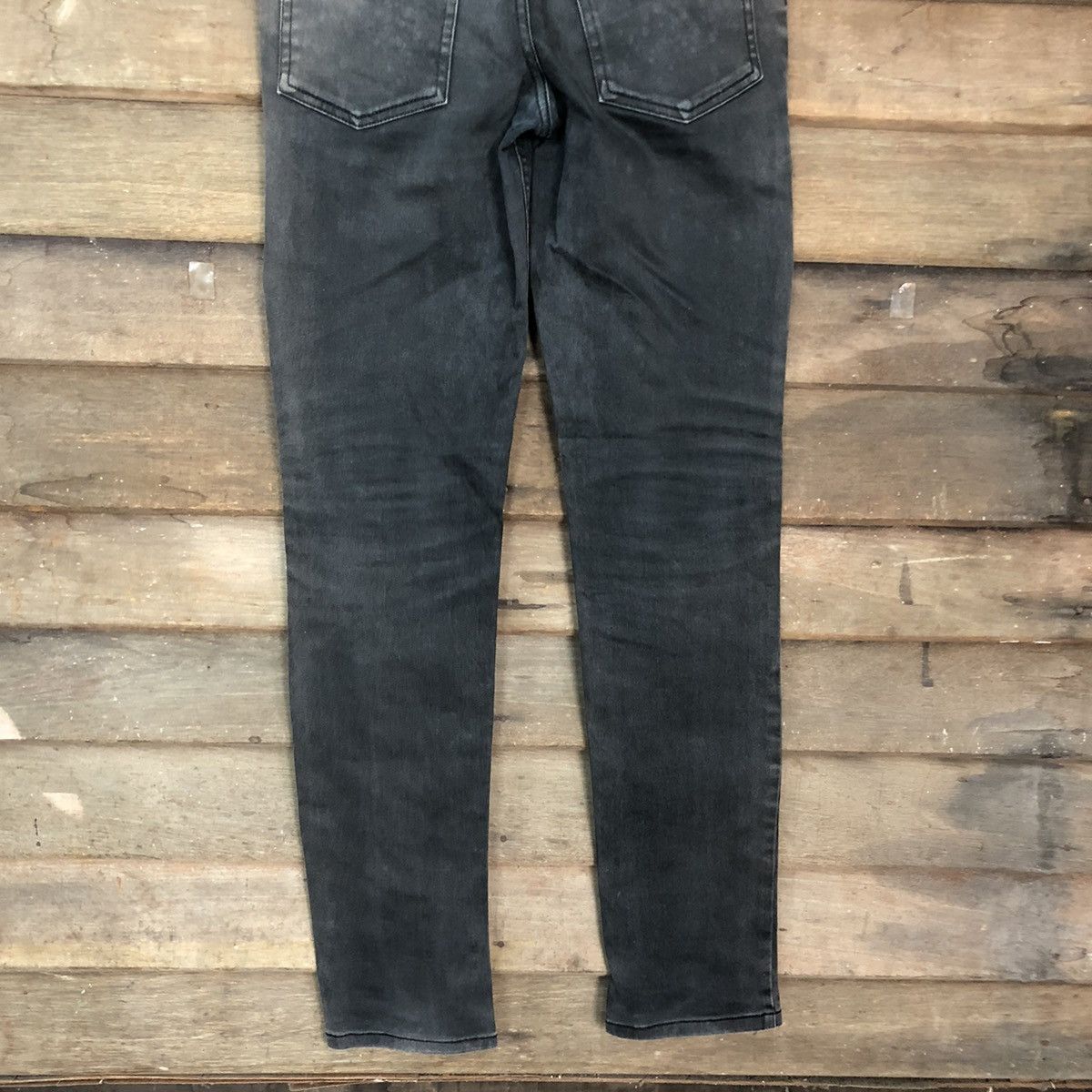 Cheap Monday DL Cheap Monday faded Black distressed denim Pants #4601 Size US 30 / EU 46 - 12 Thumbnail