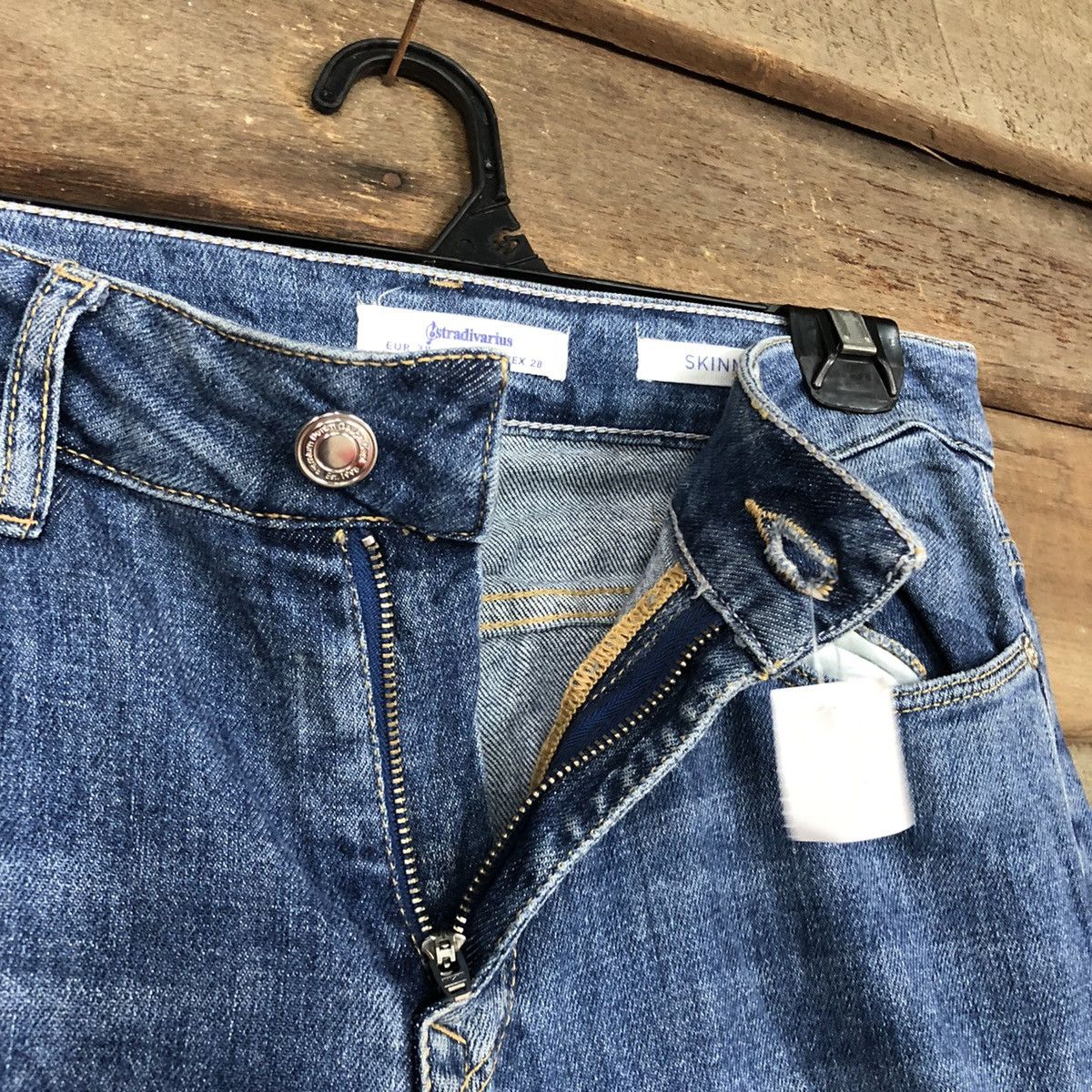 Stradivarius Stradivarius skinny Blue distressed Denim Jeans Pants #4580 Size 28" / US 6 / IT 42 - 8 Thumbnail