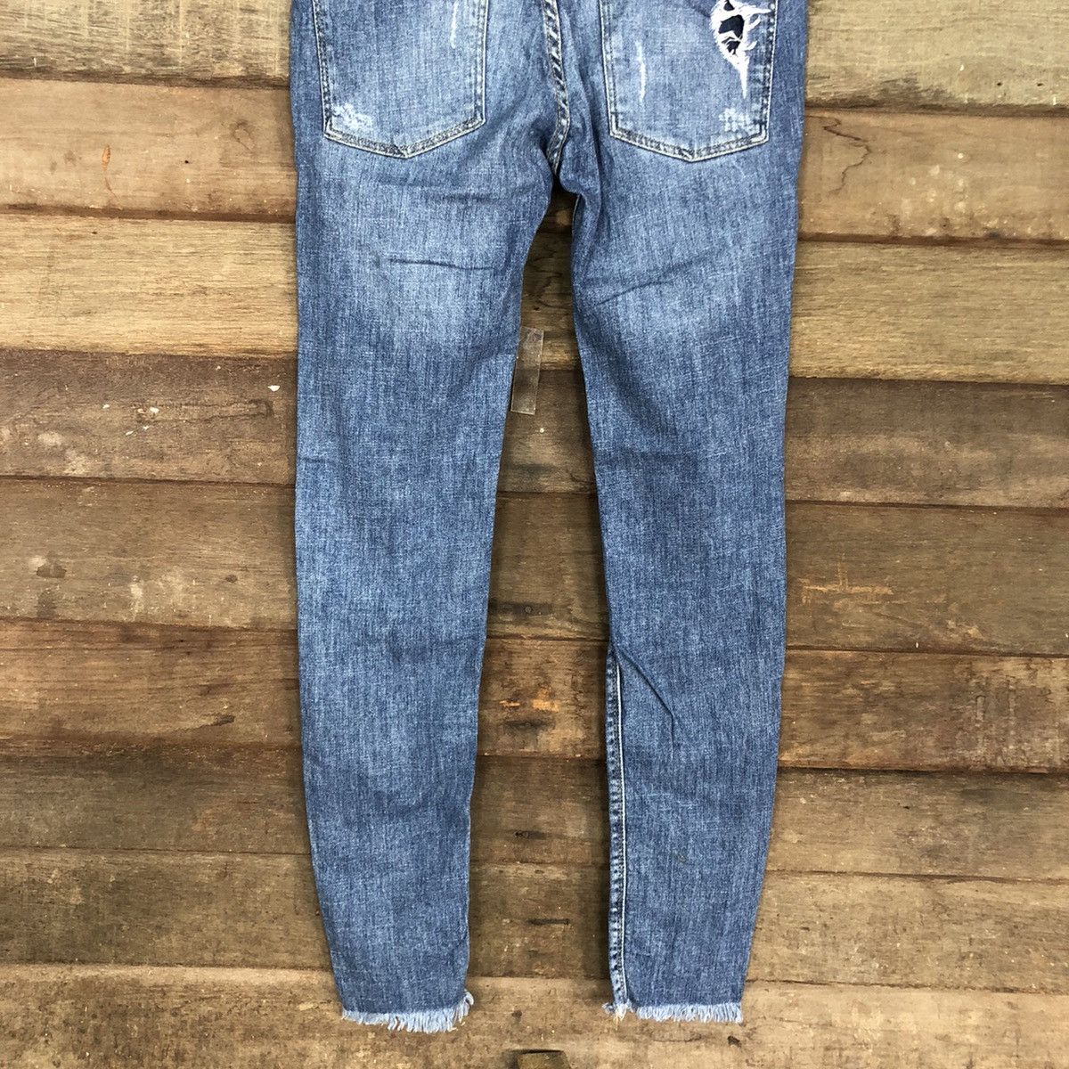 Stradivarius Stradivarius skinny Blue distressed Denim Jeans Pants #4580 Size 28" / US 6 / IT 42 - 12 Thumbnail