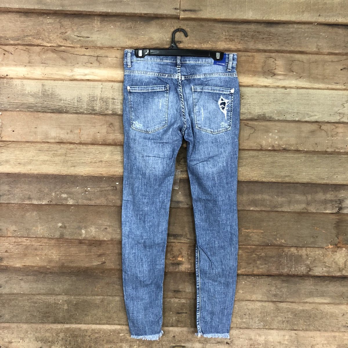 Stradivarius Stradivarius skinny Blue distressed Denim Jeans Pants #4580 Size 28" / US 6 / IT 42 - 10 Thumbnail