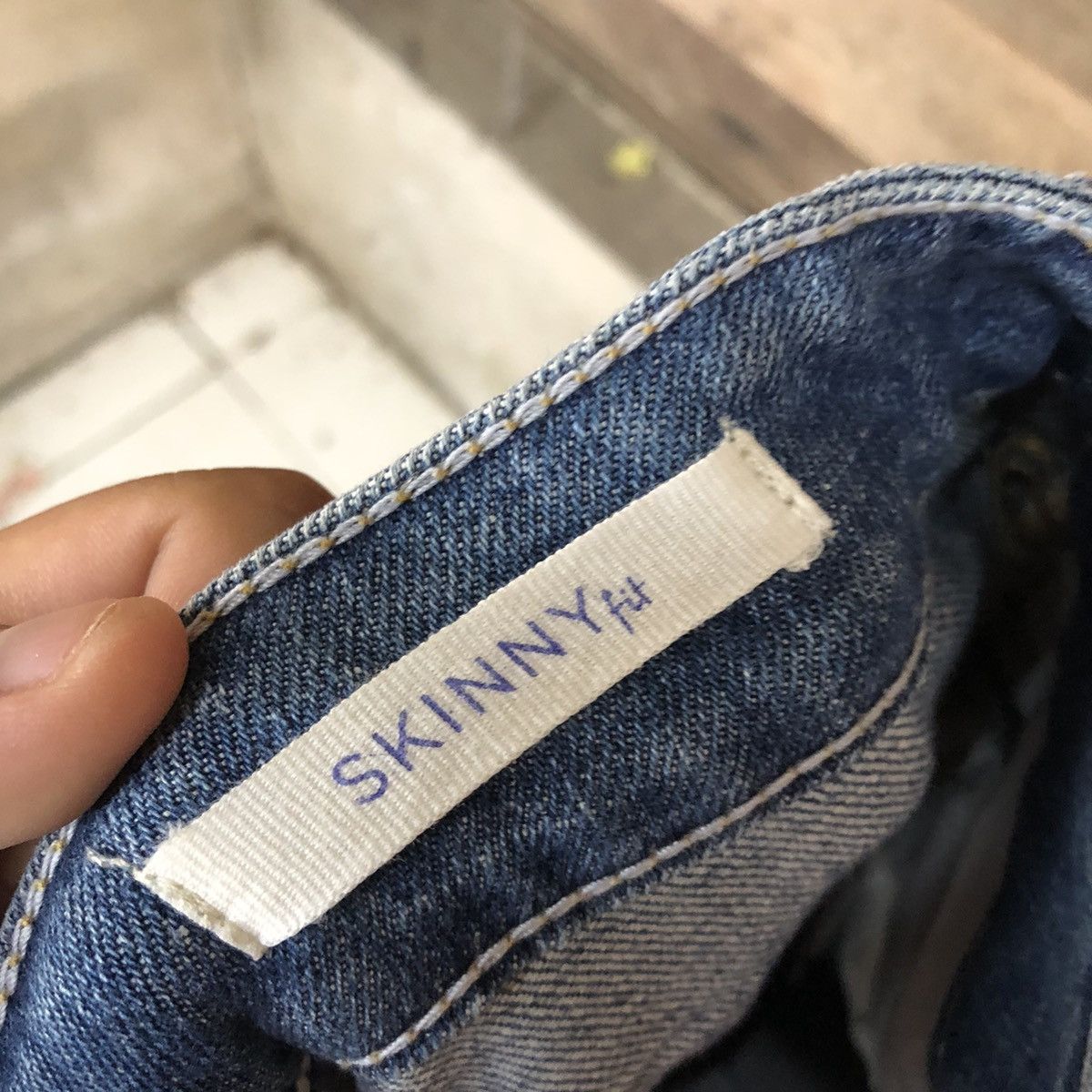 Stradivarius Stradivarius skinny Blue distressed Denim Jeans Pants #4580 Size 28" / US 6 / IT 42 - 16 Thumbnail
