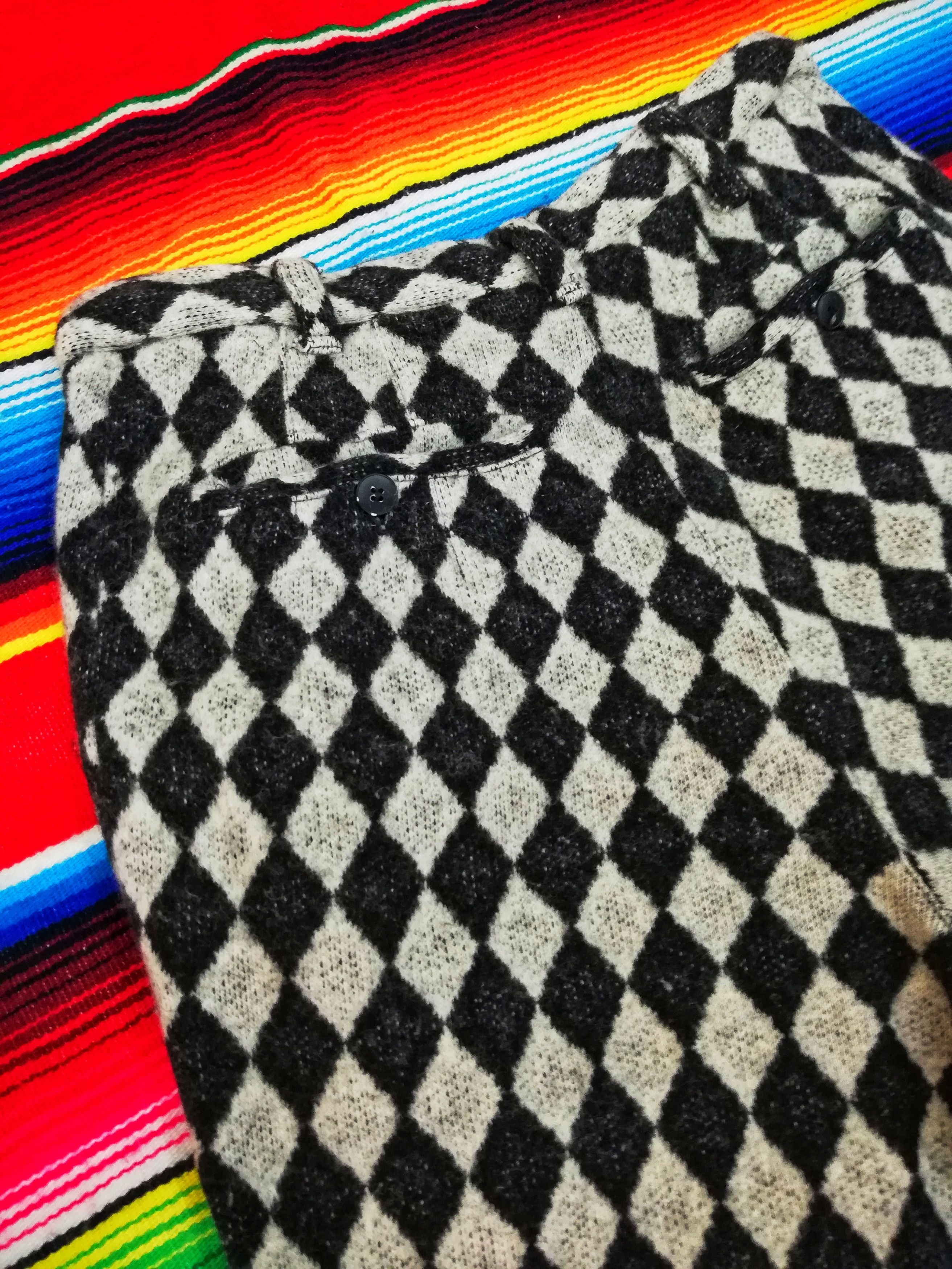 Issey Miyake 🔥80's Archival I.S Sports Wool Diamond Chekered Trousers🔥 Size US 28 / EU 44 - 13 Thumbnail