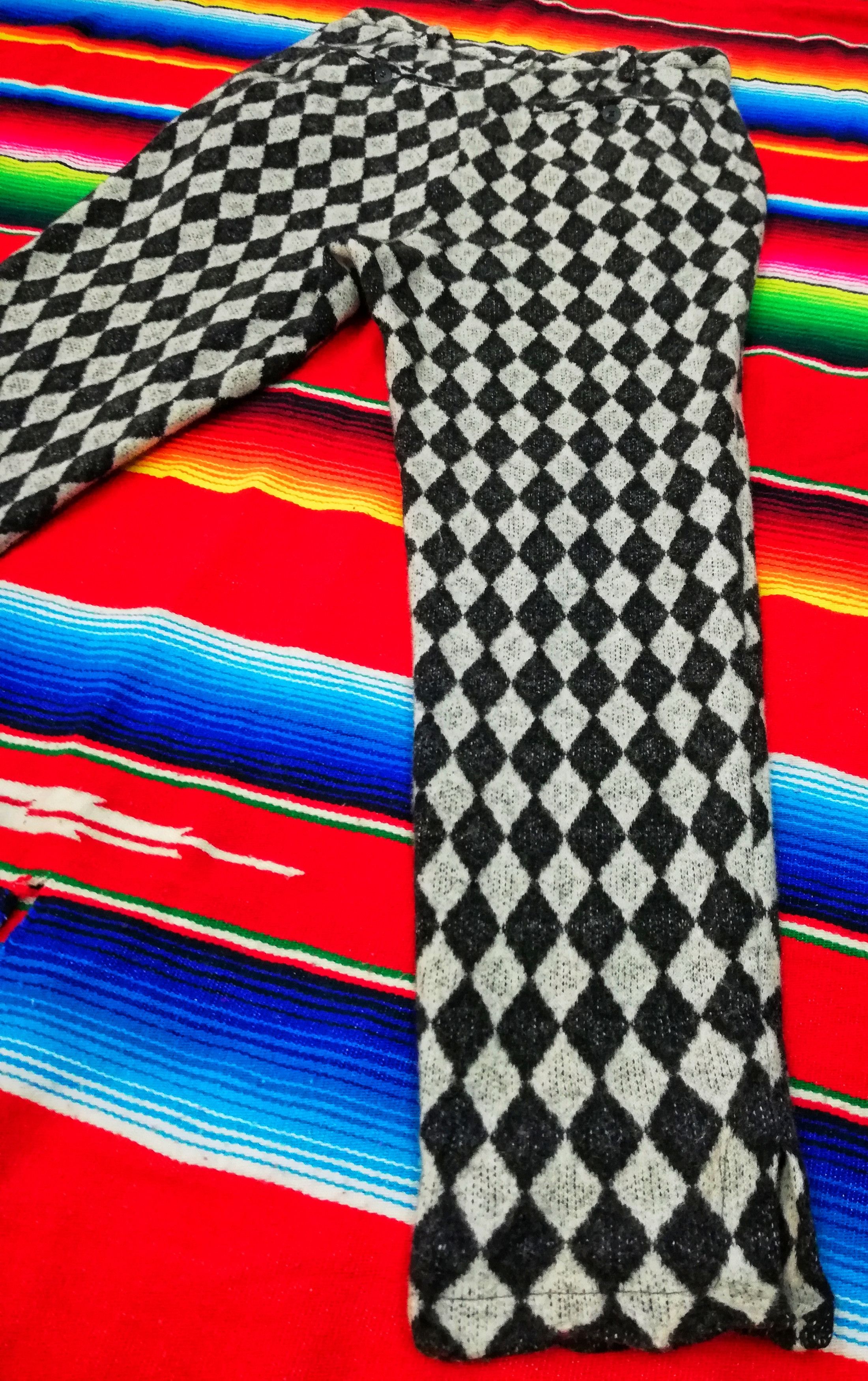 Issey Miyake 🔥80's Archival I.S Sports Wool Diamond Chekered Trousers🔥 Size US 28 / EU 44 - 15 Thumbnail