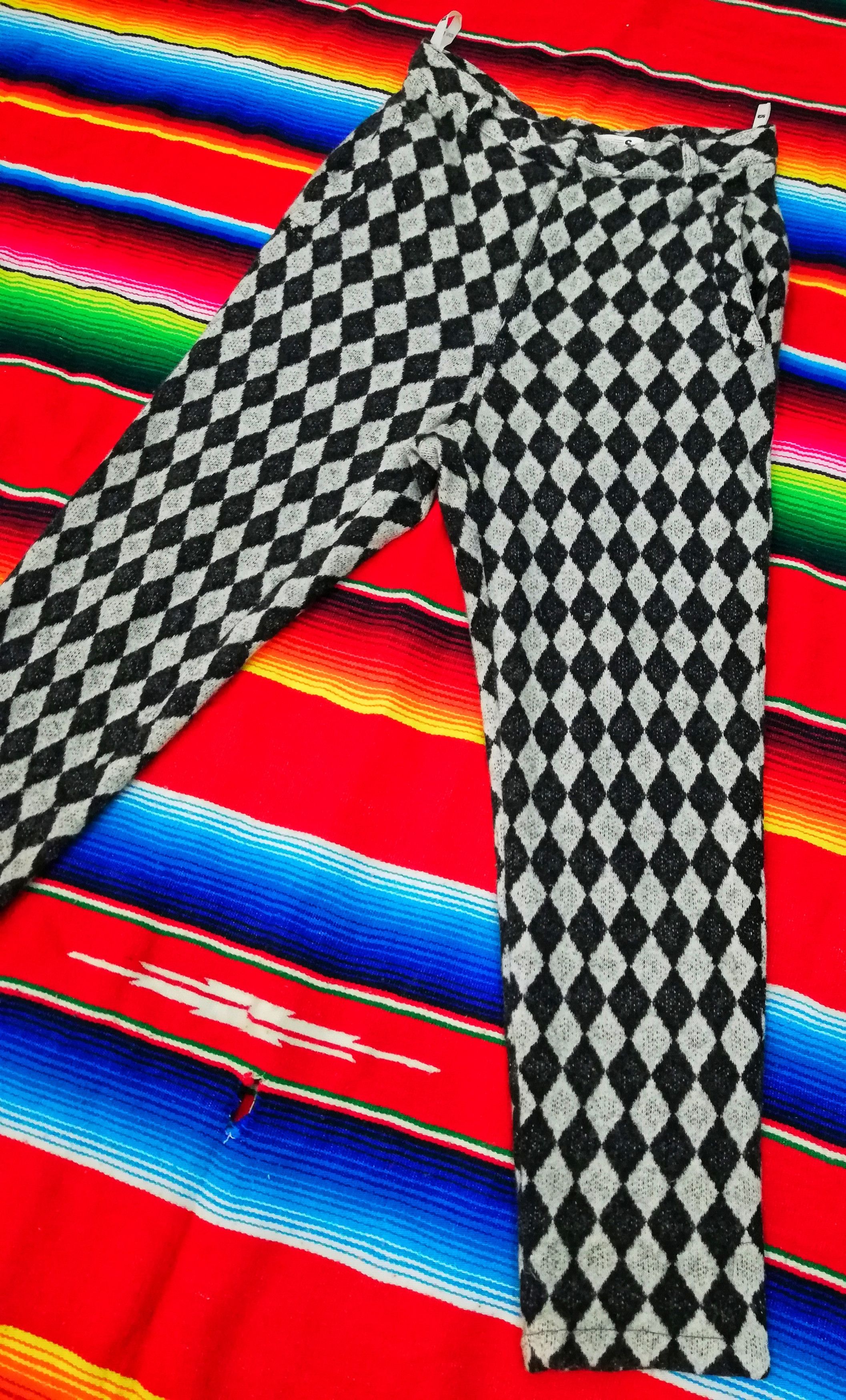 Issey Miyake 🔥80's Archival I.S Sports Wool Diamond Chekered Trousers🔥 Size US 28 / EU 44 - 3 Thumbnail