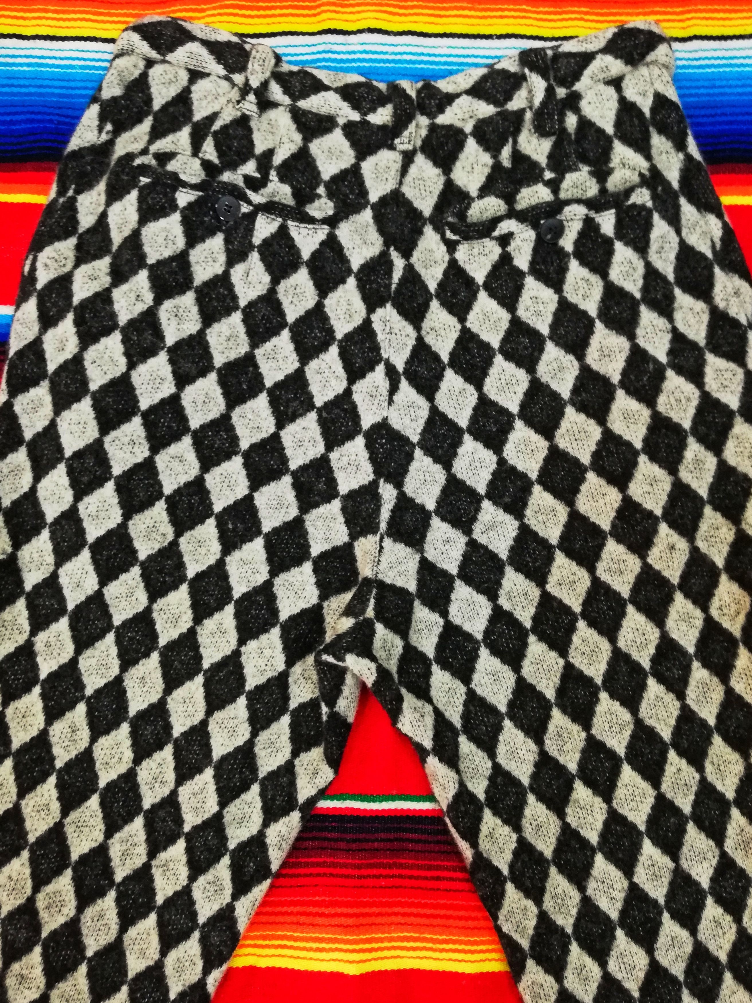Issey Miyake 🔥80's Archival I.S Sports Wool Diamond Chekered Trousers🔥 Size US 28 / EU 44 - 12 Thumbnail