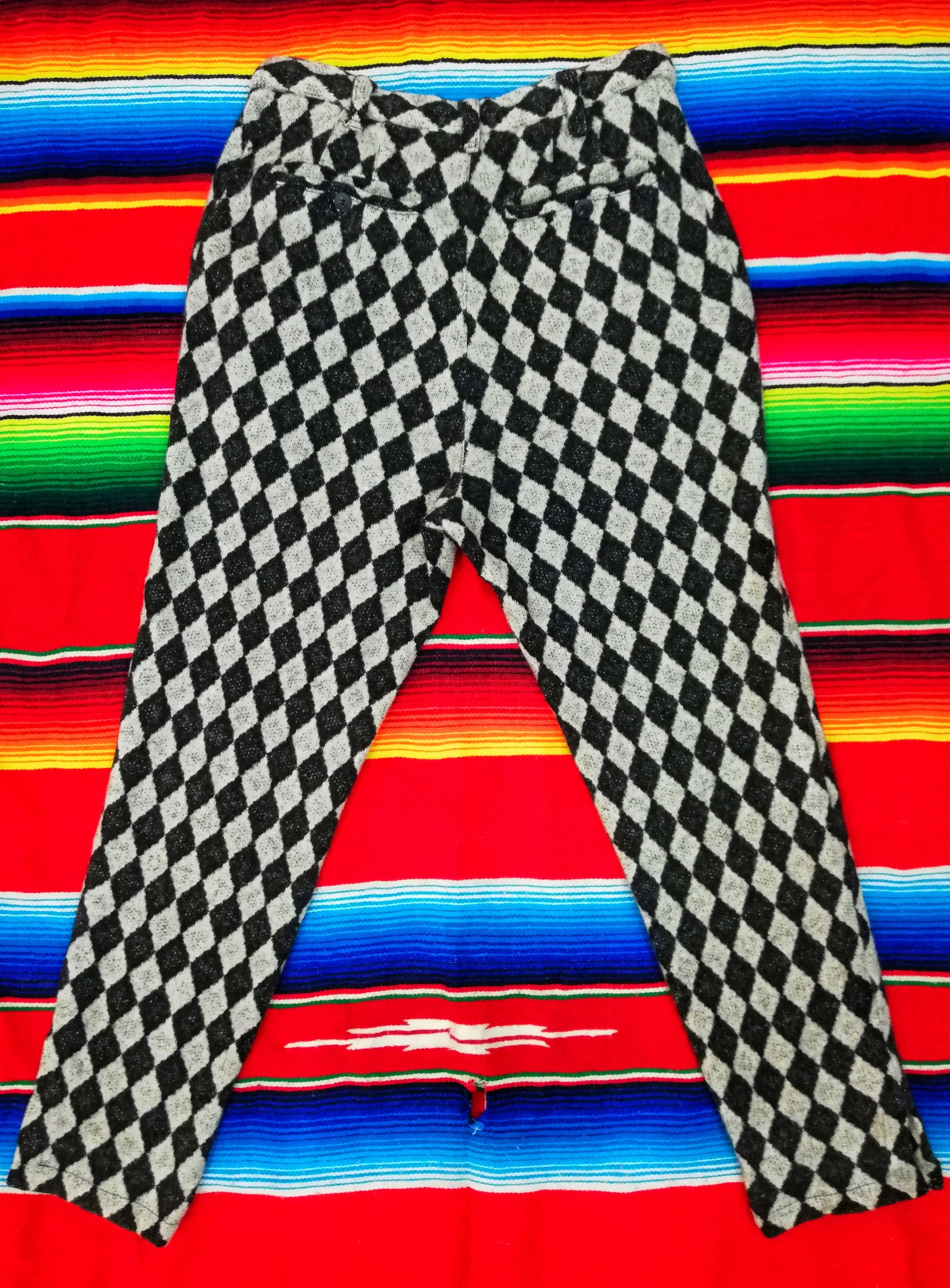 Issey Miyake 🔥80's Archival I.S Sports Wool Diamond Chekered Trousers🔥 Size US 28 / EU 44 - 11 Thumbnail