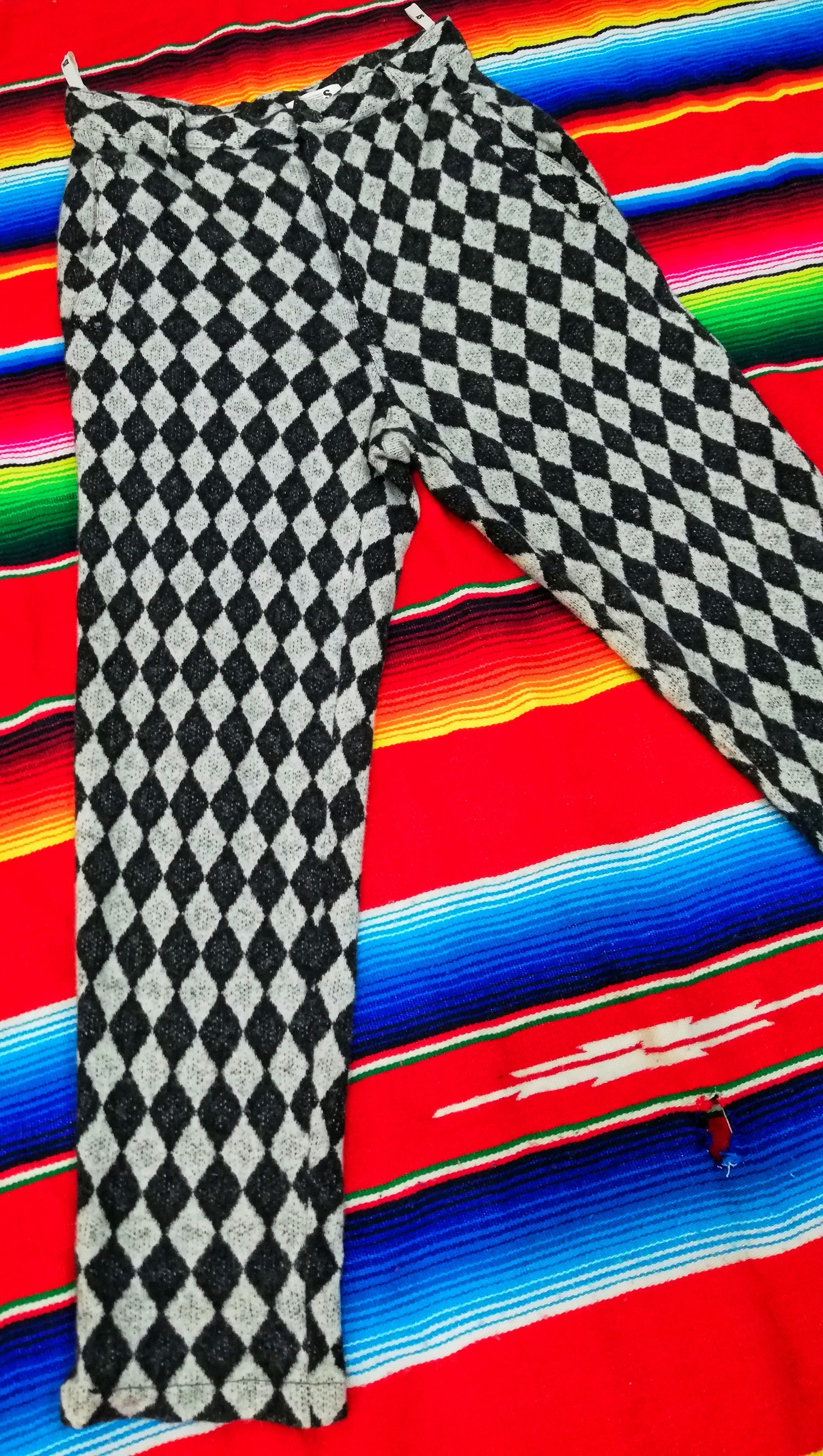 Issey Miyake 🔥80's Archival I.S Sports Wool Diamond Chekered Trousers🔥 Size US 28 / EU 44 - 2 Thumbnail