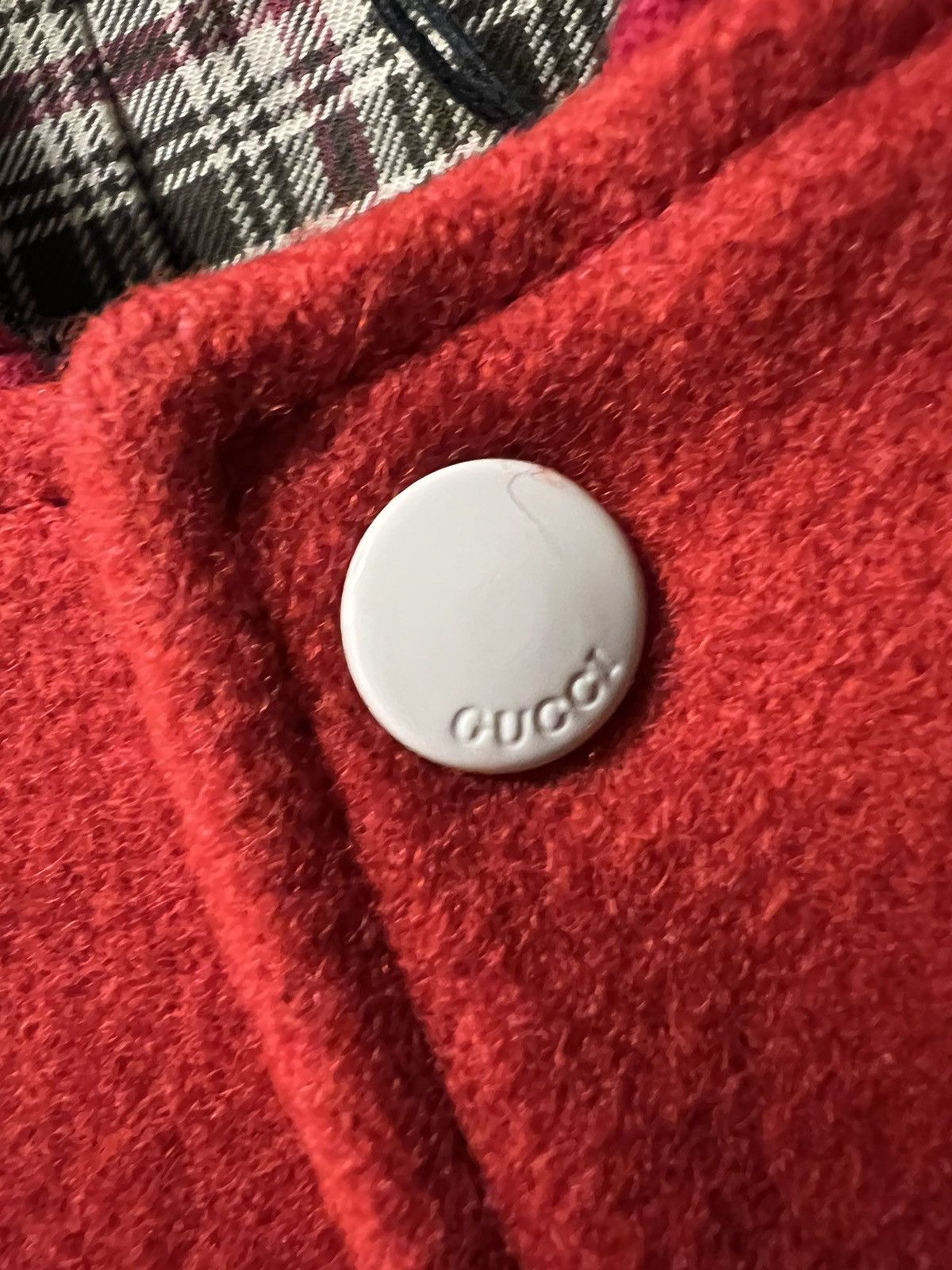 Gucci Gucci Red Felt and leather bomber jacket Size US M / EU 48-50 / 2 - 4 Thumbnail