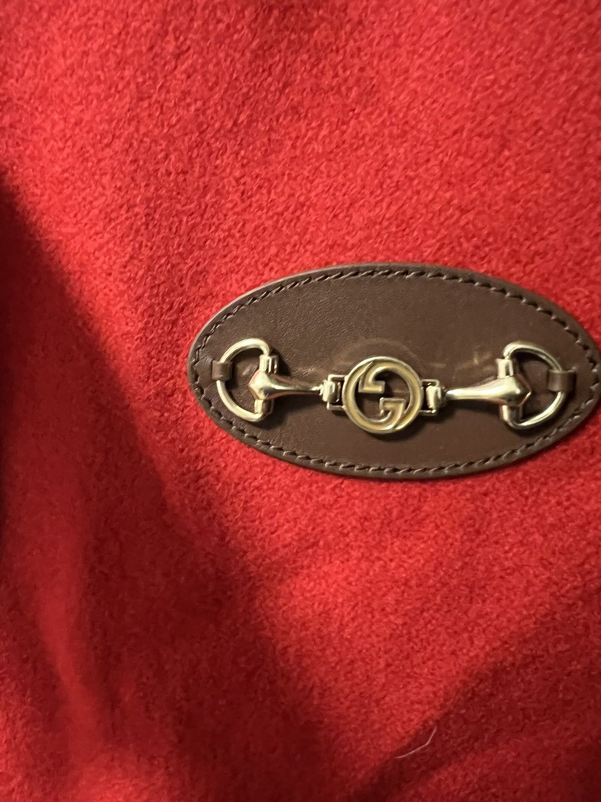 Gucci Gucci Red Felt and leather bomber jacket Size US M / EU 48-50 / 2 - 3 Thumbnail