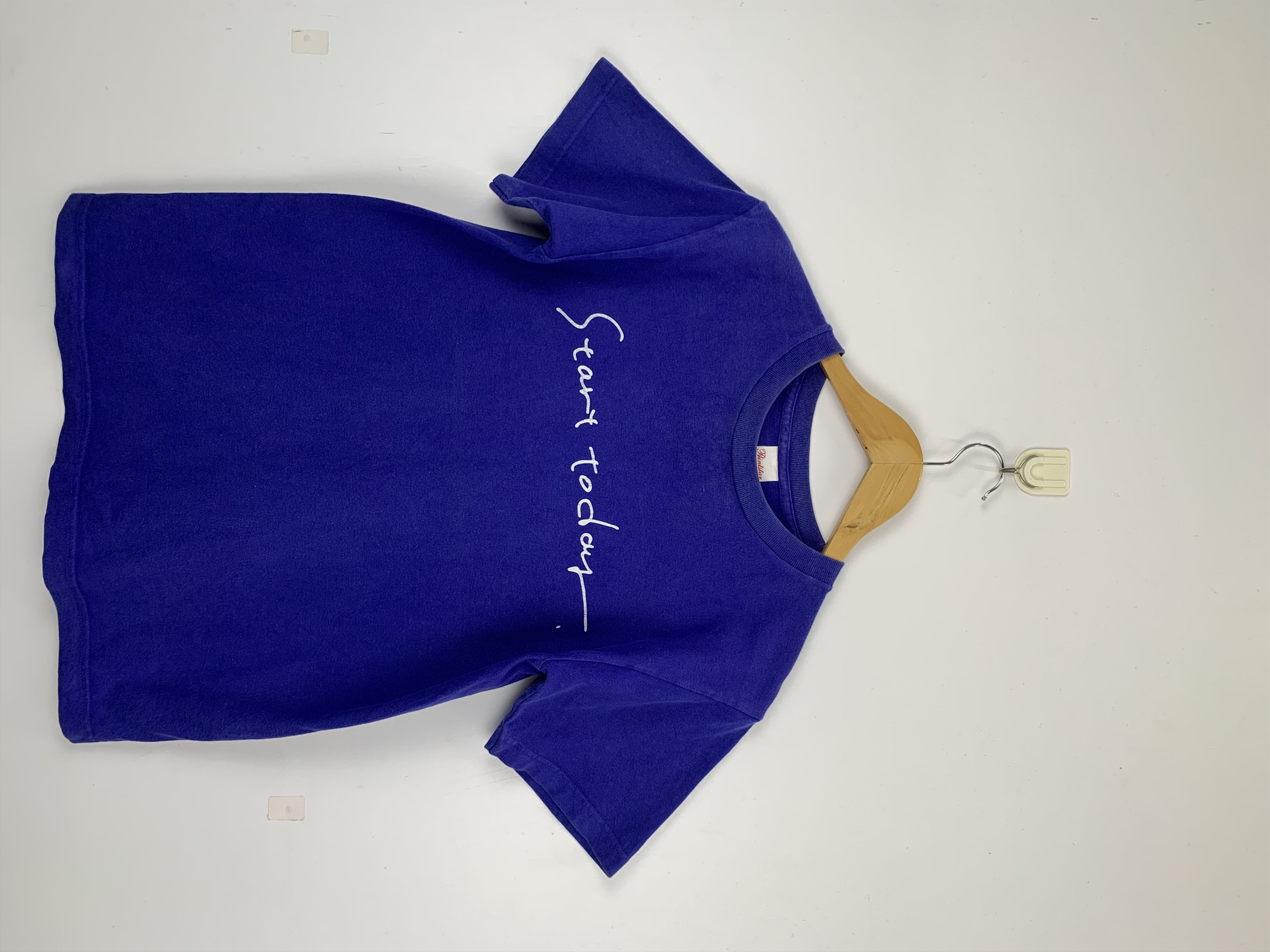 image of Vintage Start Today With 680 Hopes T Shirt in Blue, Men's (Size Small)