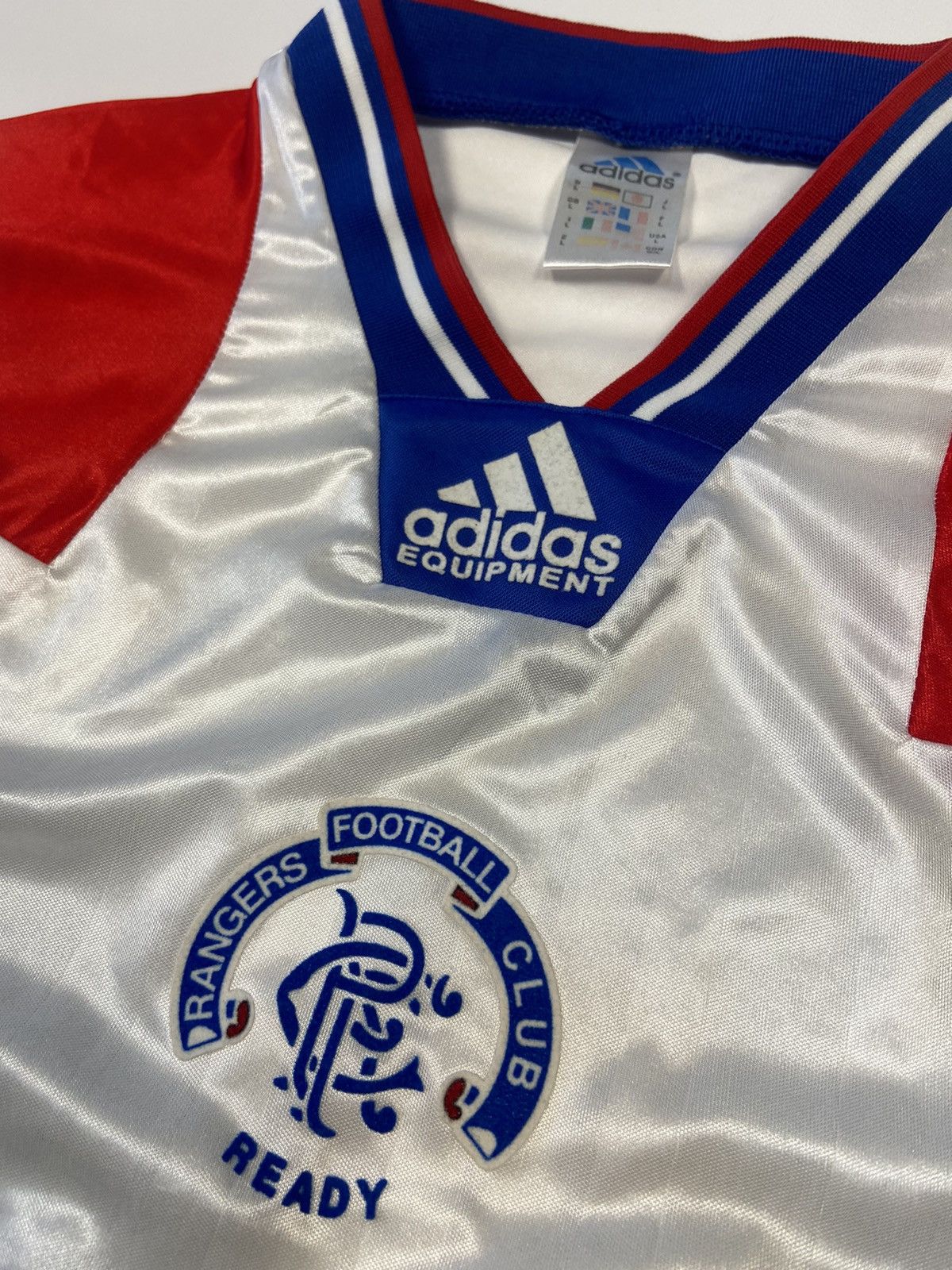 Adidas × Vintage Vintage Adidas Glasgow Rangers Soccer Jersey Blokecore Rare Size US L / EU 52-54 / 3 - 3 Thumbnail
