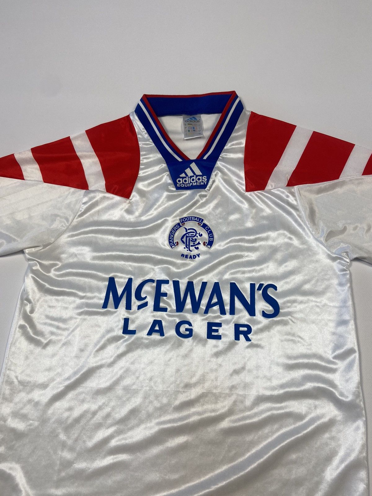 Adidas × Vintage Vintage Adidas Glasgow Rangers Soccer Jersey Blokecore Rare Size US L / EU 52-54 / 3 - 2 Thumbnail