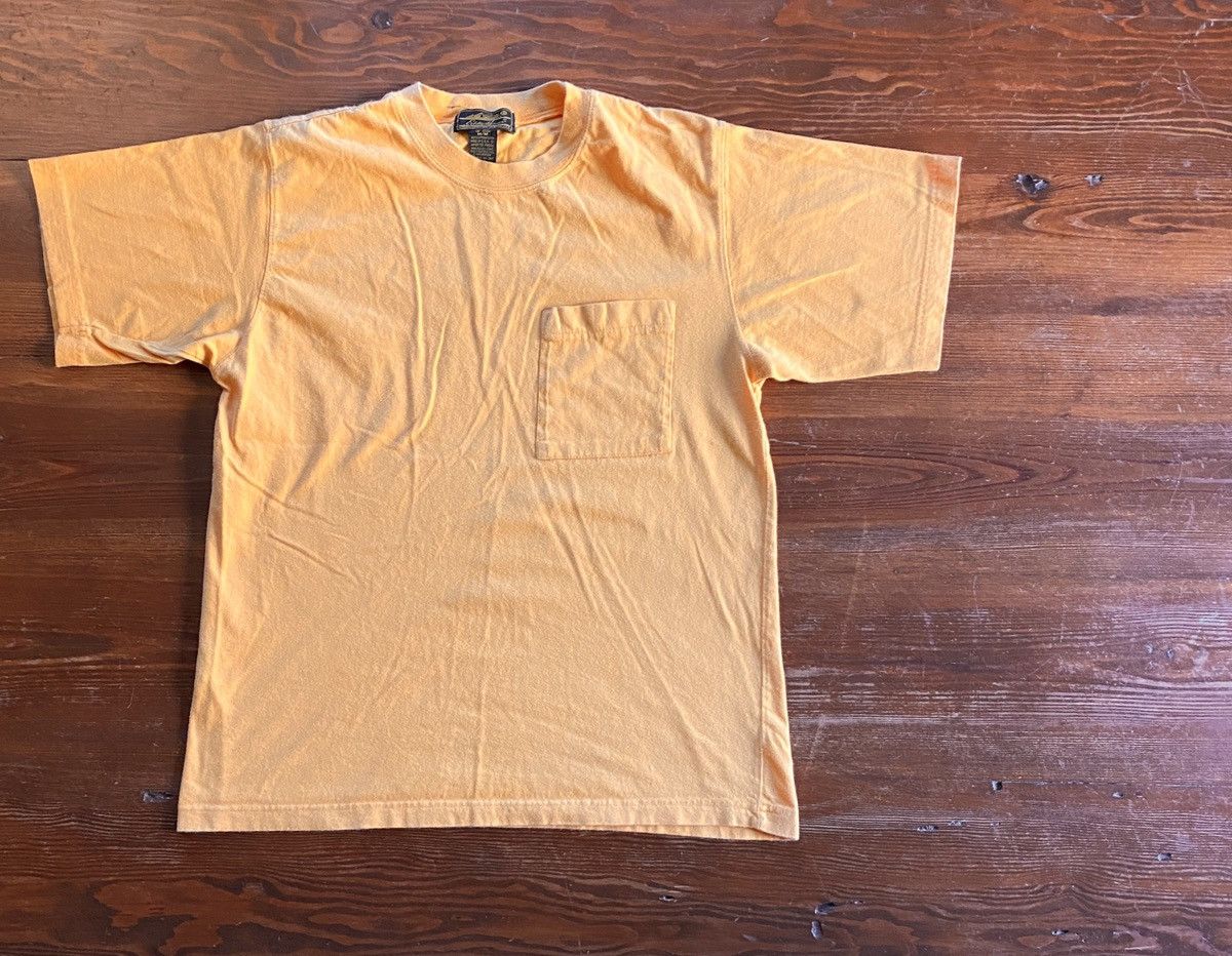 Eddie Bauer Vintage 80’s Eddie Bauer Orange Boxy Blank Pocket Tee Size US M / EU 48-50 / 2 - 1 Thumbnail