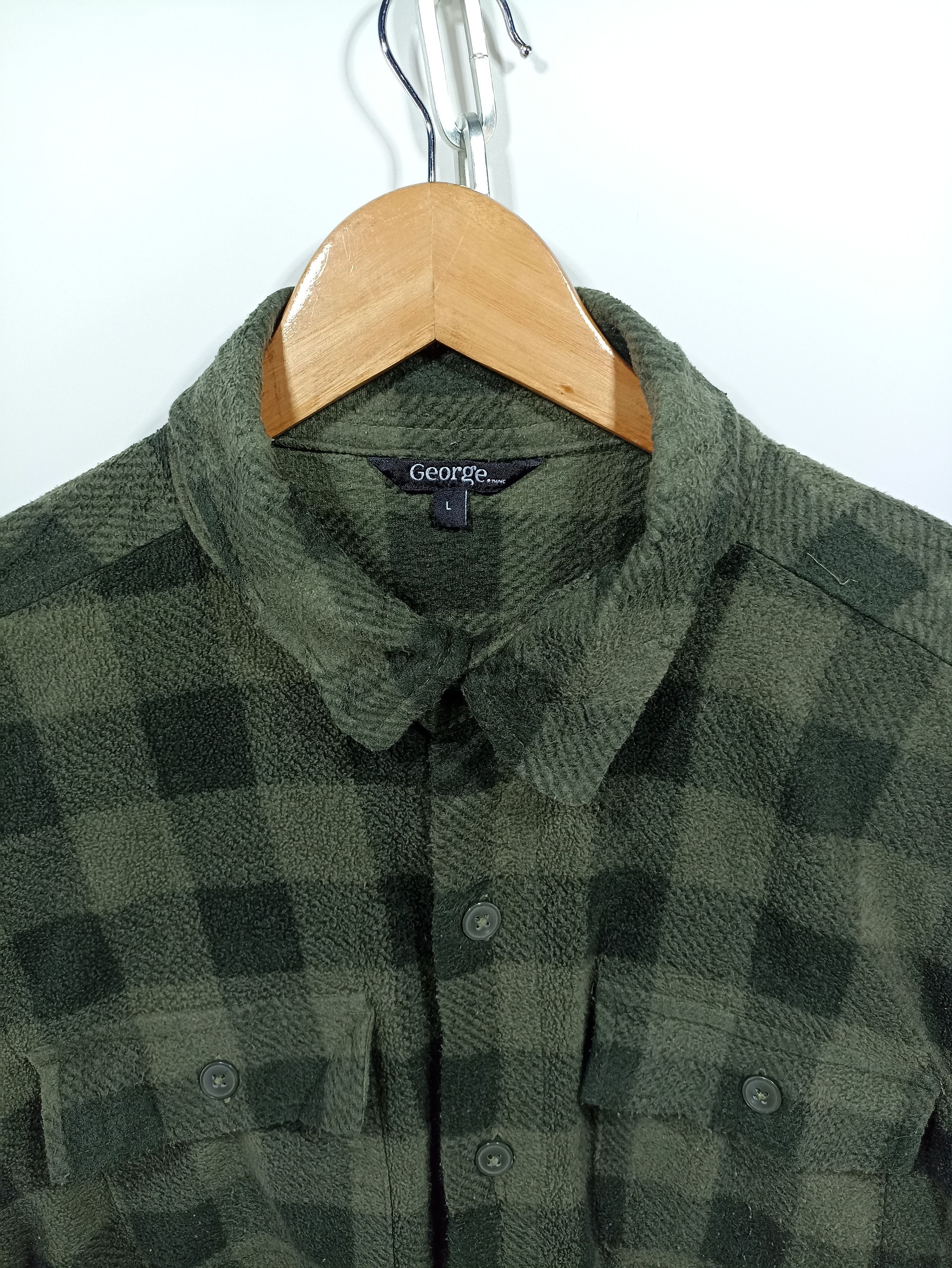 Flannel × Japanese Brand George Fleece Flannel Size US L / EU 52-54 / 3 - 2 Thumbnail