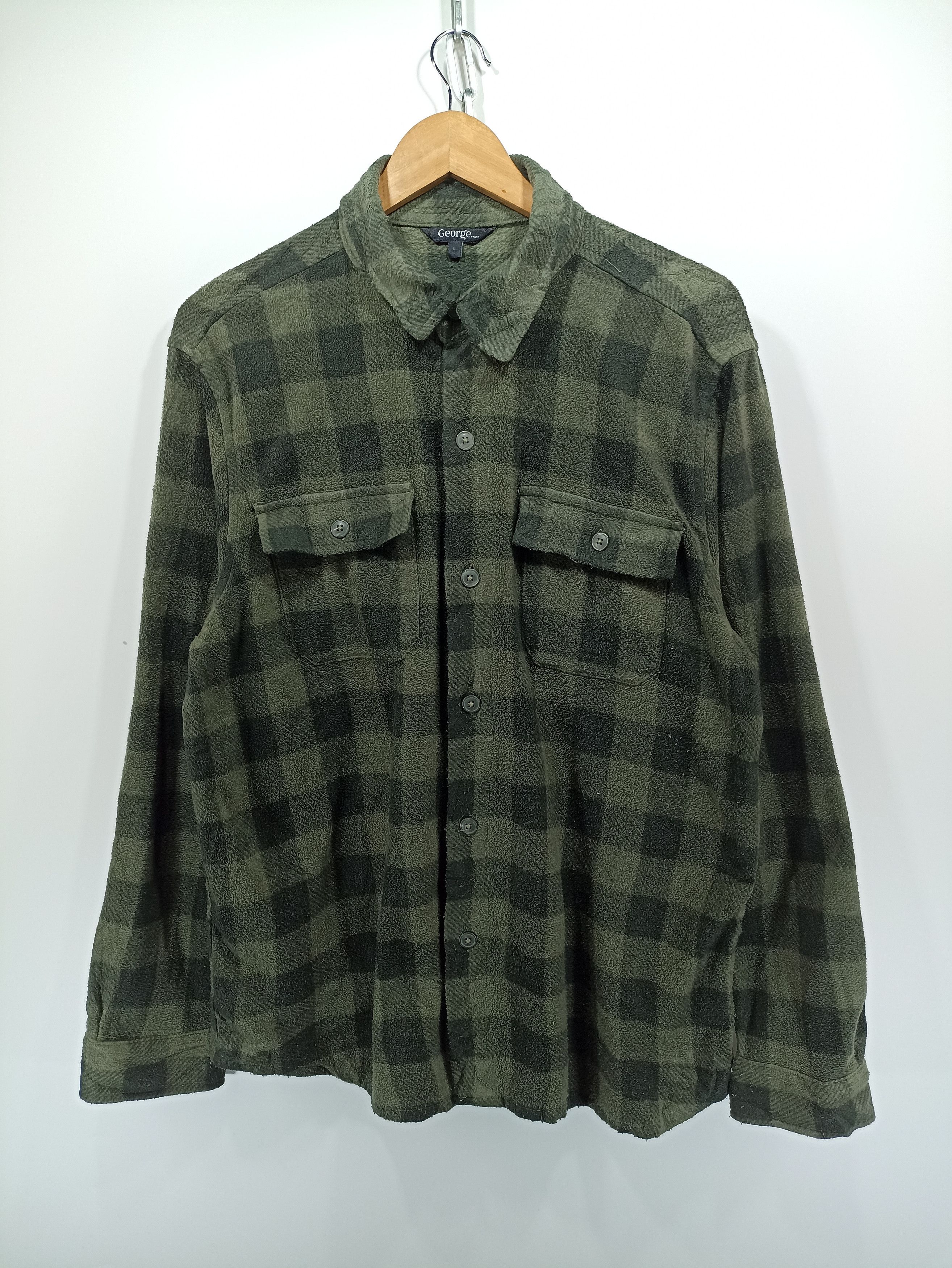 Flannel × Japanese Brand George Fleece Flannel Size US L / EU 52-54 / 3 - 1 Thumbnail