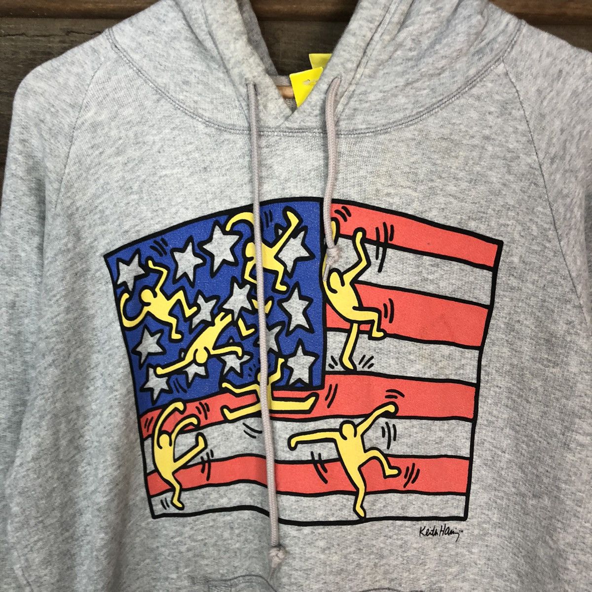 Keith Haring DL Keith Haring american flag Grey Hoodies #3258 Size US XL / EU 56 / 4 - 6 Thumbnail